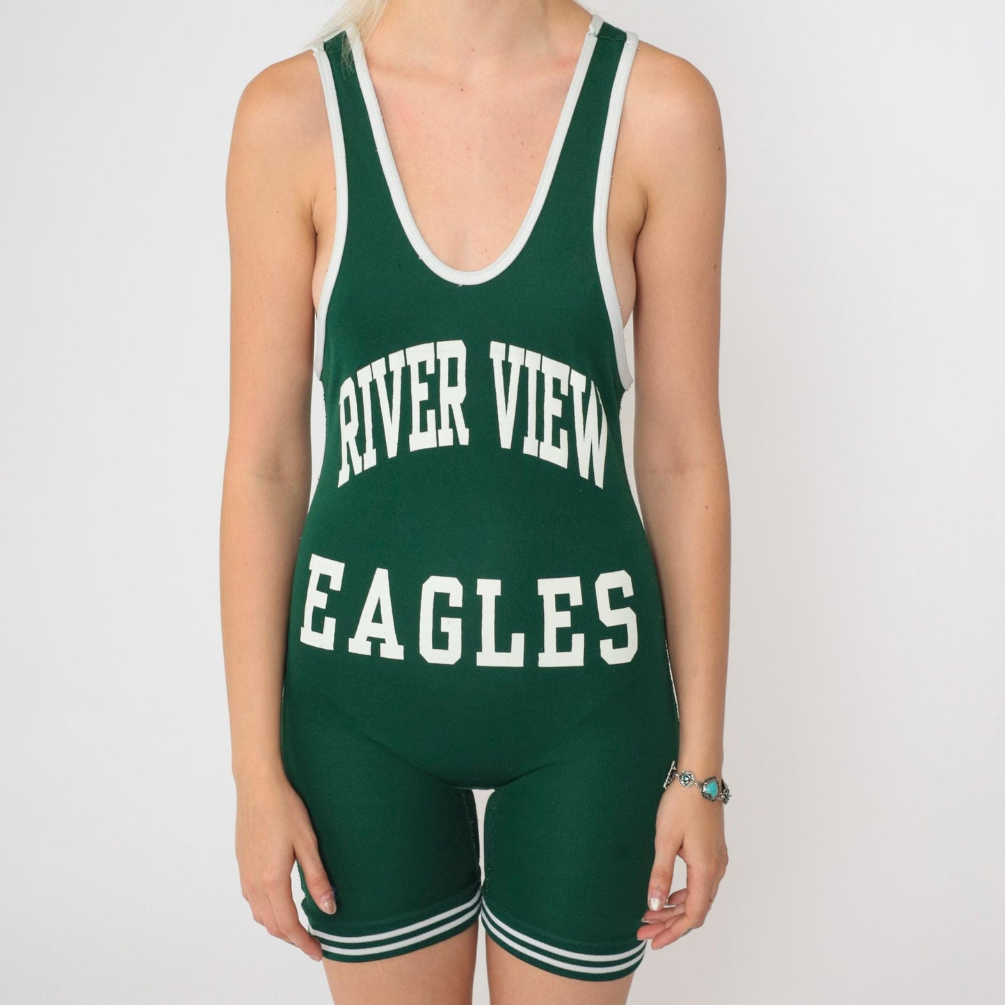 90s Cliff Keen Wrestling Singlet Green River View Eagles Tank Small
