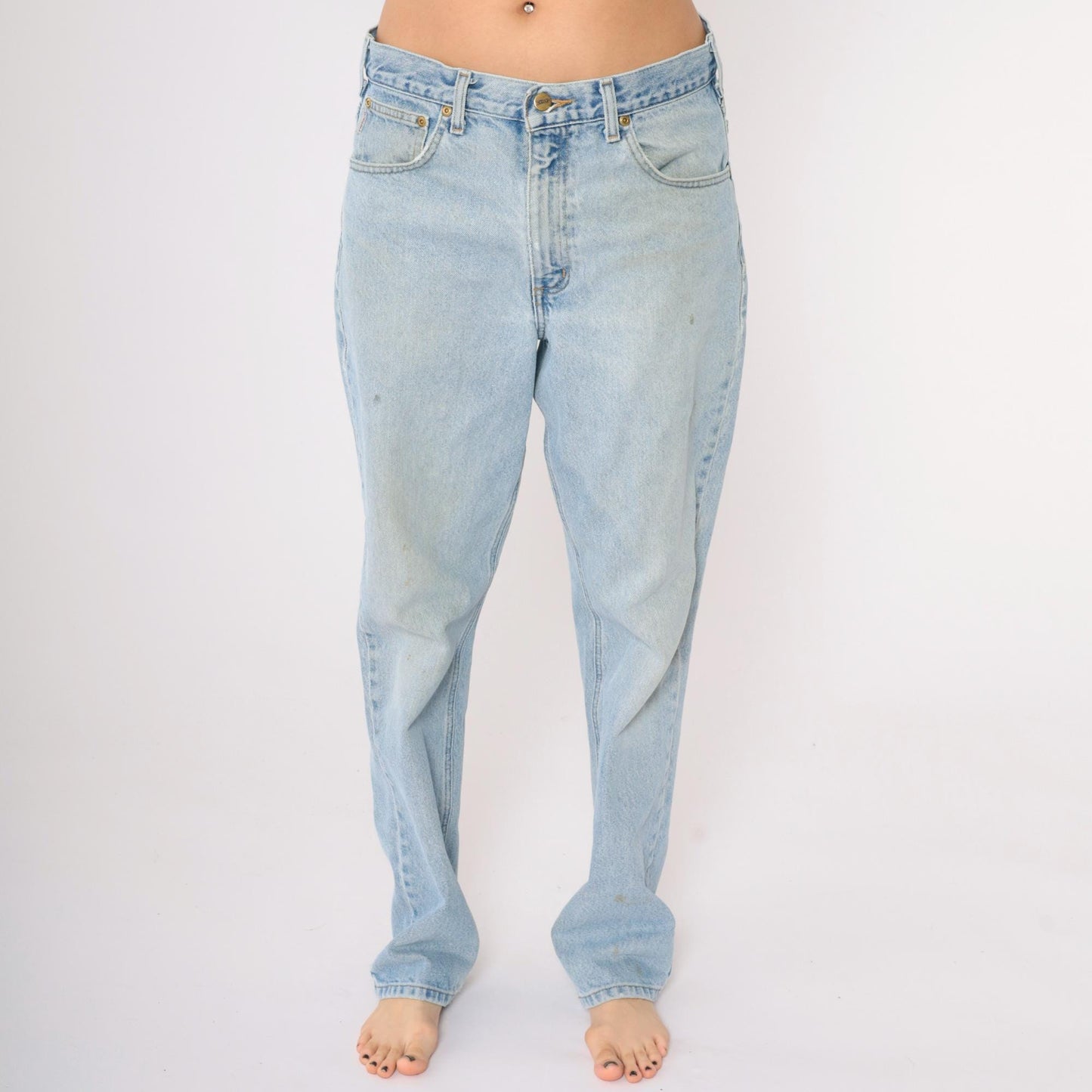 00s Carhartt High Waist Straight Leg Jeans Blue Denim 34x32