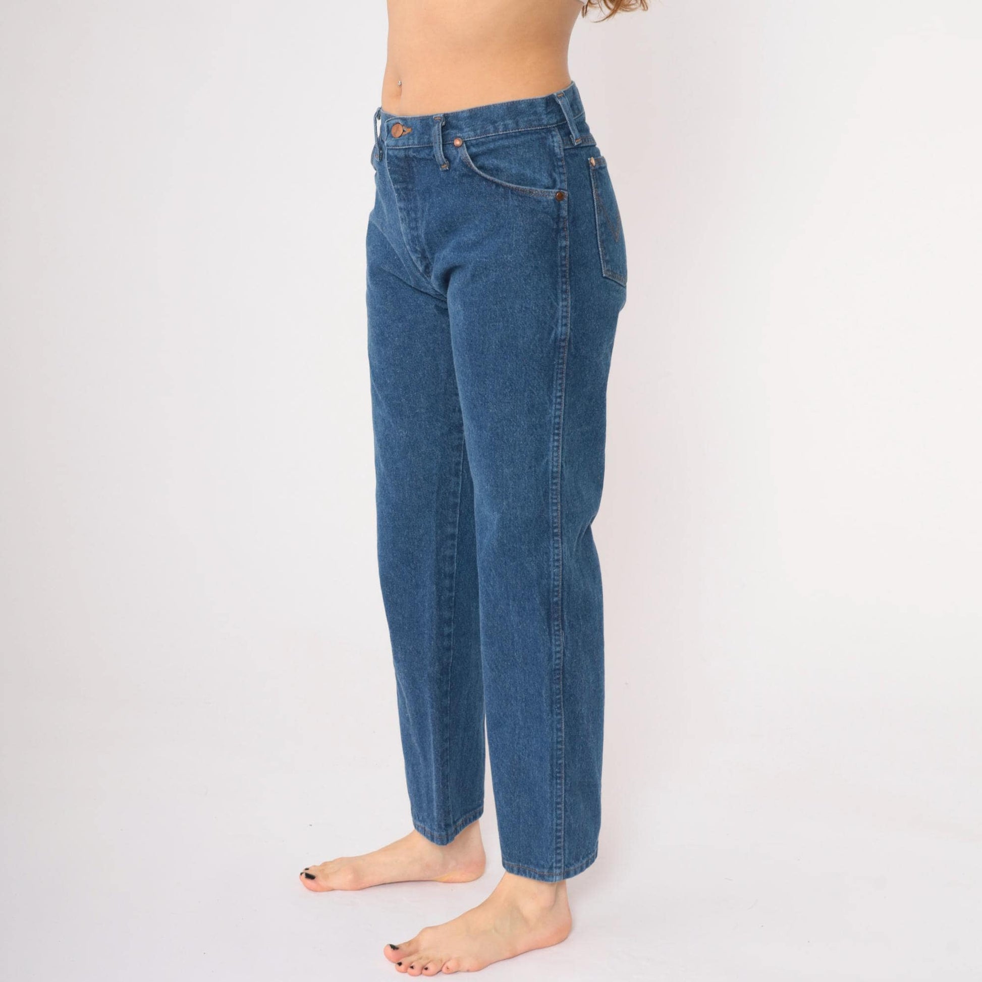 90s Wrangler Men's Jeans High Rise Straight Leg Blue Denim 32x30
