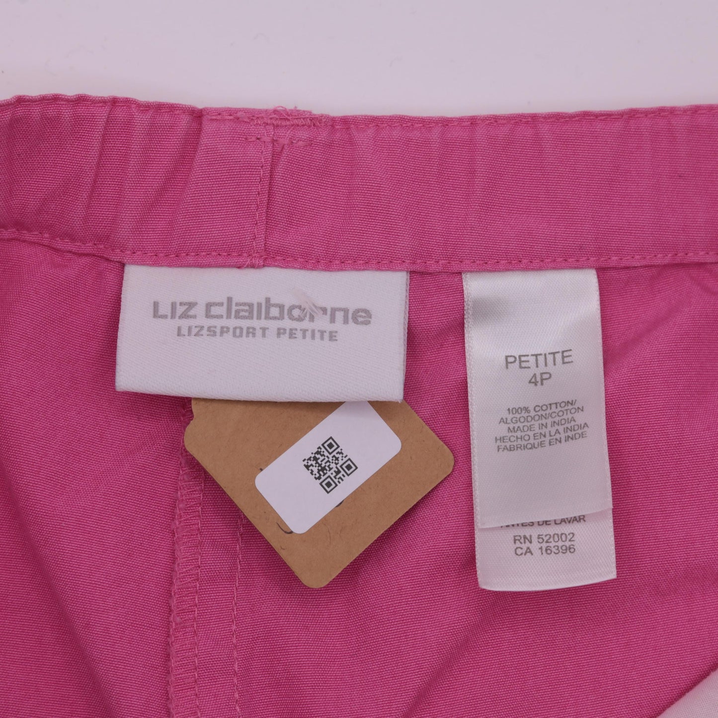 Y2K Liz Claiborne Hot Pink High-Waisted Cotton Shorts Petite 4