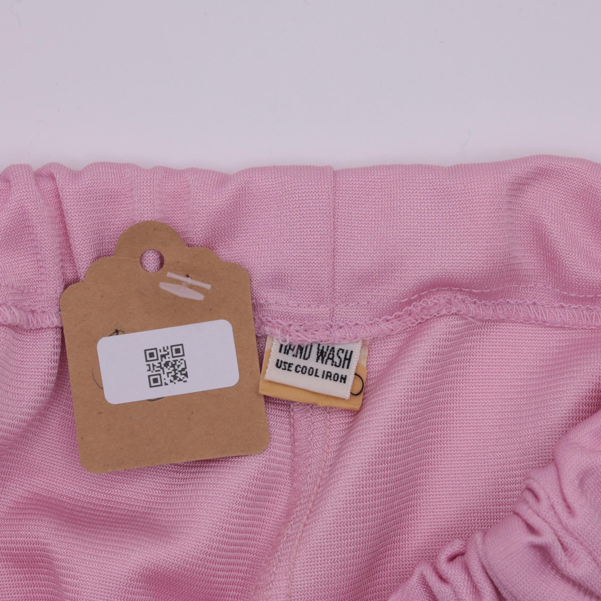 90s Baby Pink Flared Pants High Waist Elastic Trousers Extra Small