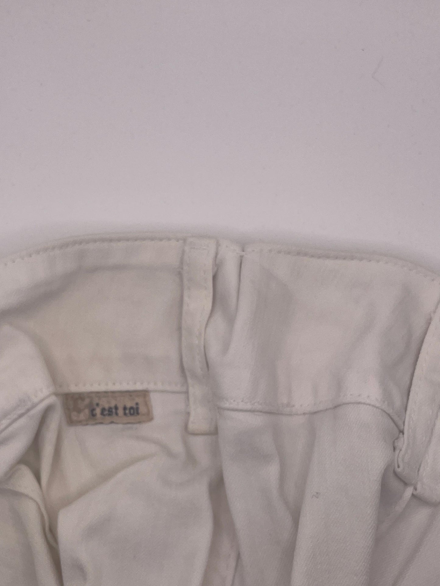90s C'est Toi White Low Rise Flared Trousers Extra Small