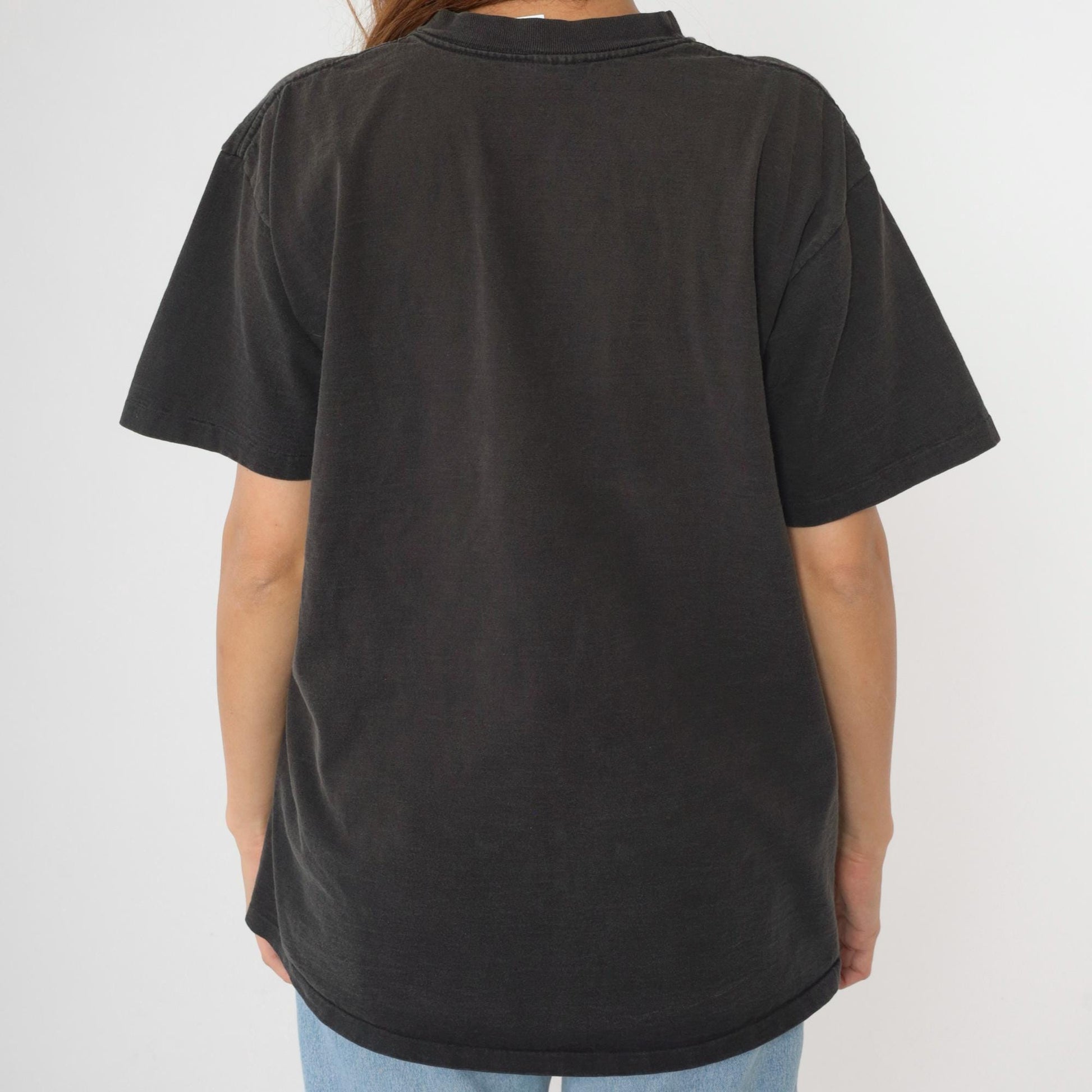 90s Mack Truck Graphic T-Shirt Distressed Black Cotton Tee Extra Large XL