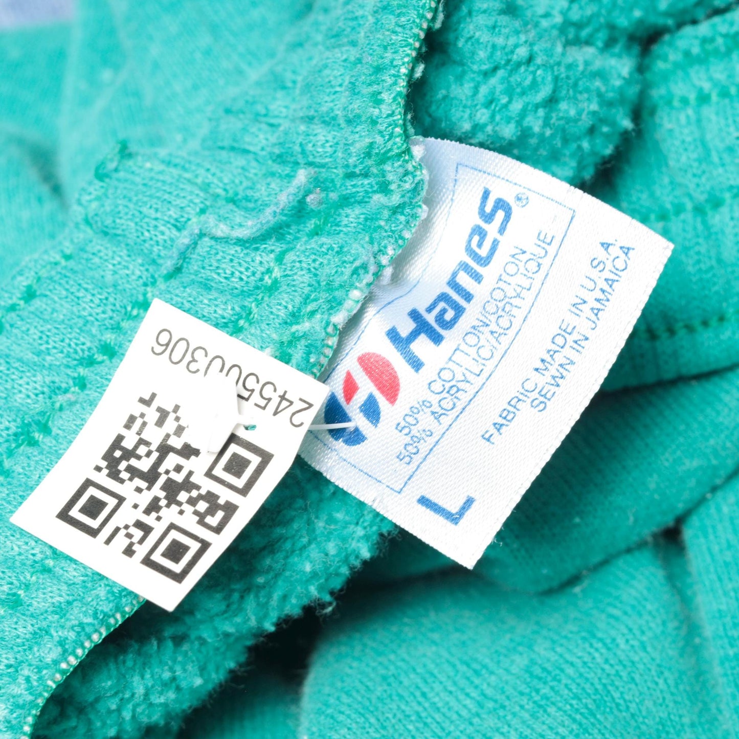 90s Hanes Turquoise Joggers Sweatpants Elastic Waist Large