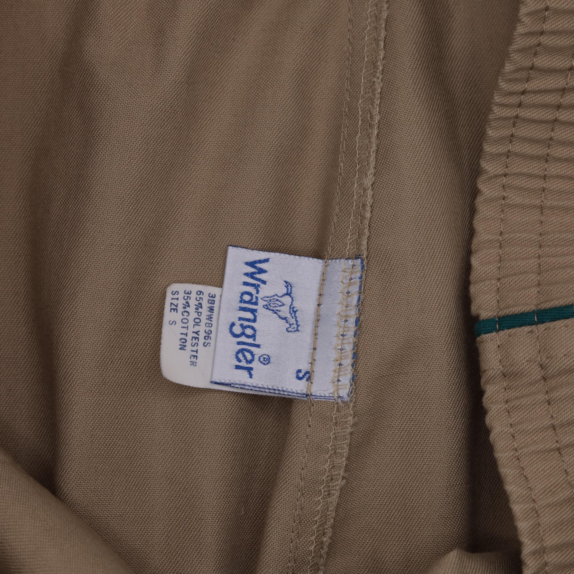 80s Wrangler Tan Straight Leg High Waist Elastic Trousers Extra Small XS