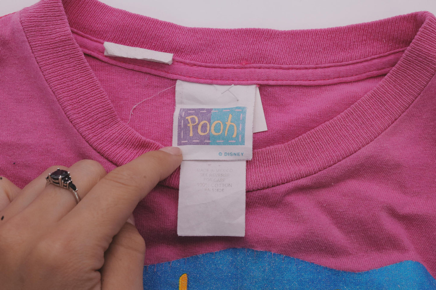 90s Winnie the Pooh Sunny Hunny Days Disney Graphic T-Shirt Pink Cotton Extra Small XS