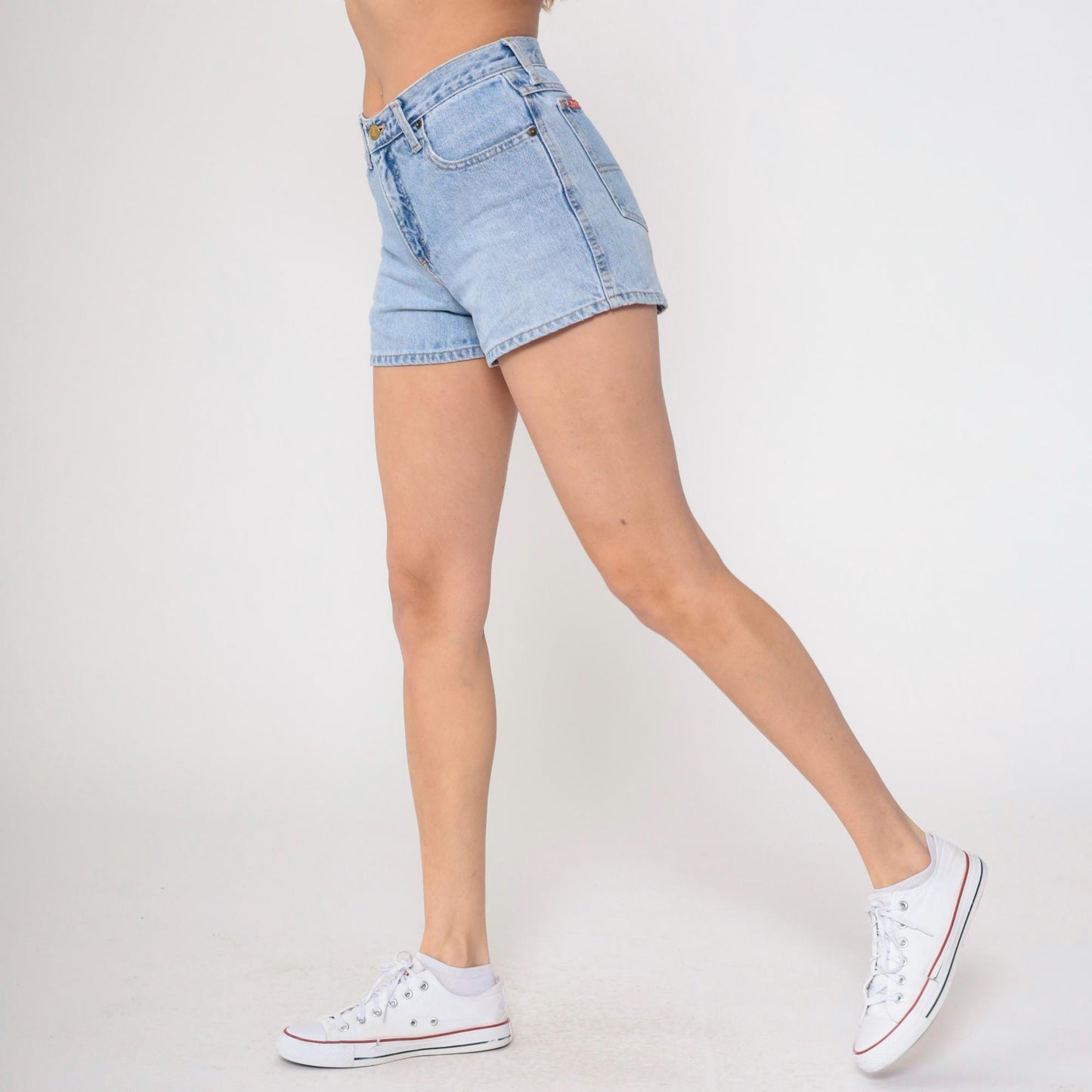 90s Mudd Light Wash Denim Shorts Mid Rise Blue Small