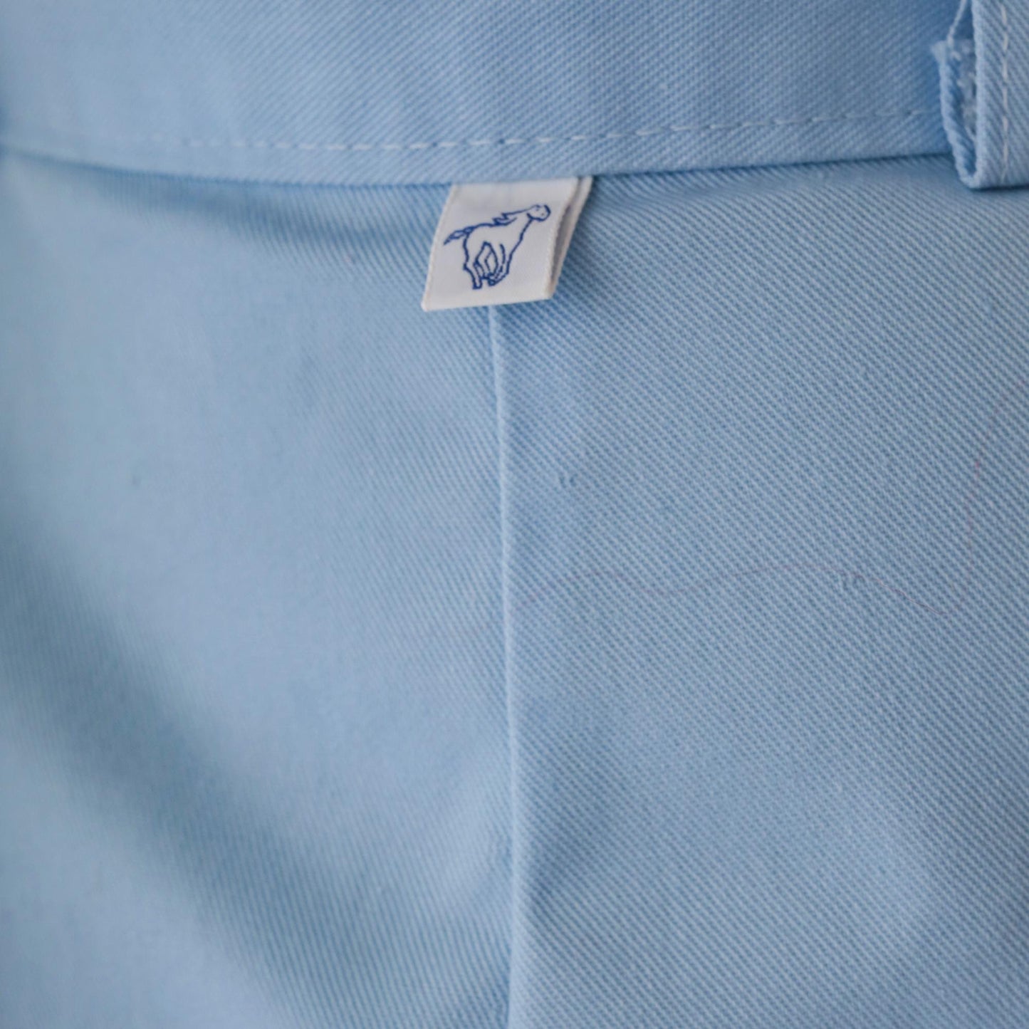 70s Wrangler High-Waisted Shorts Baby Blue Cuffed Cotton Small