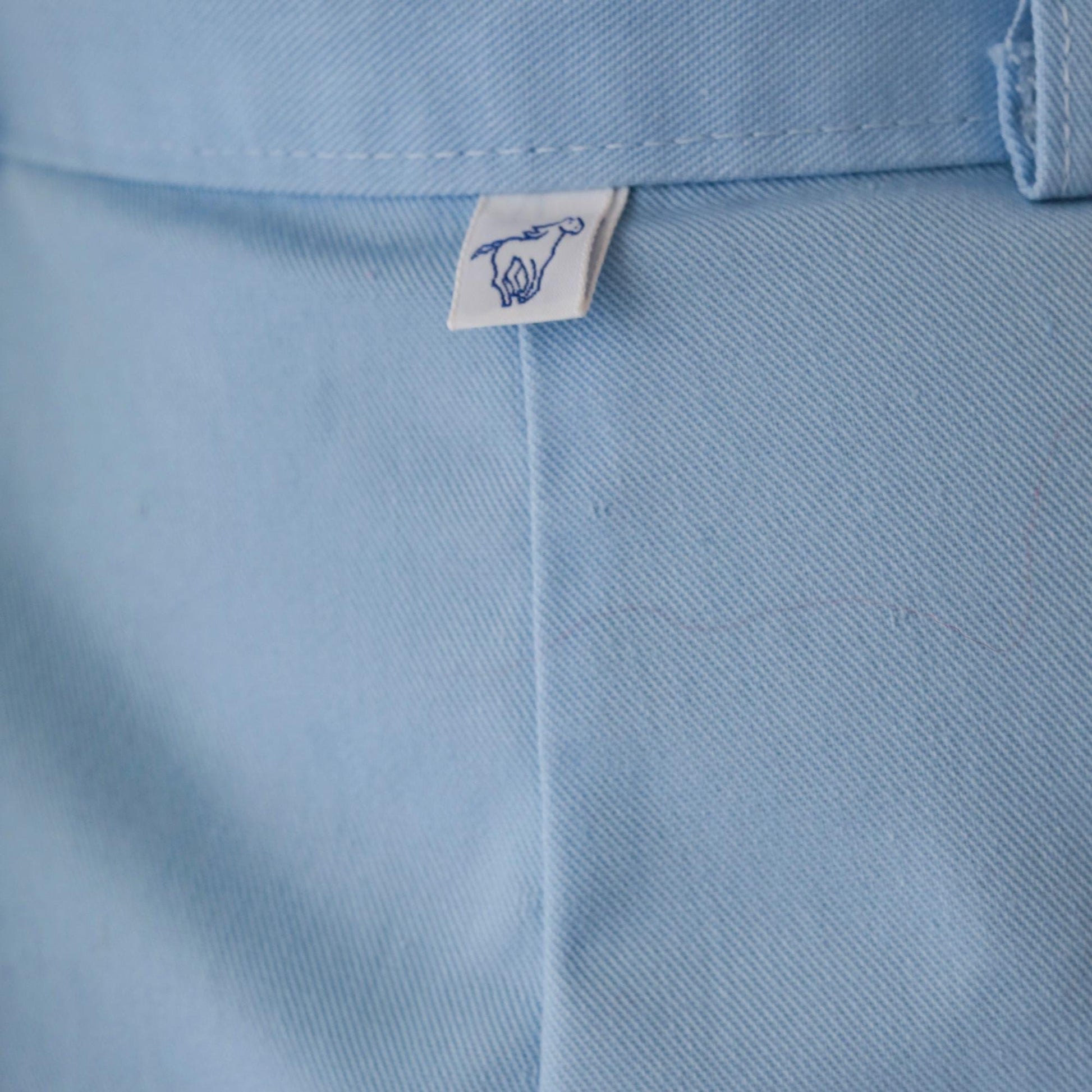 70s Wrangler High-Waisted Shorts Baby Blue Cuffed Cotton Small