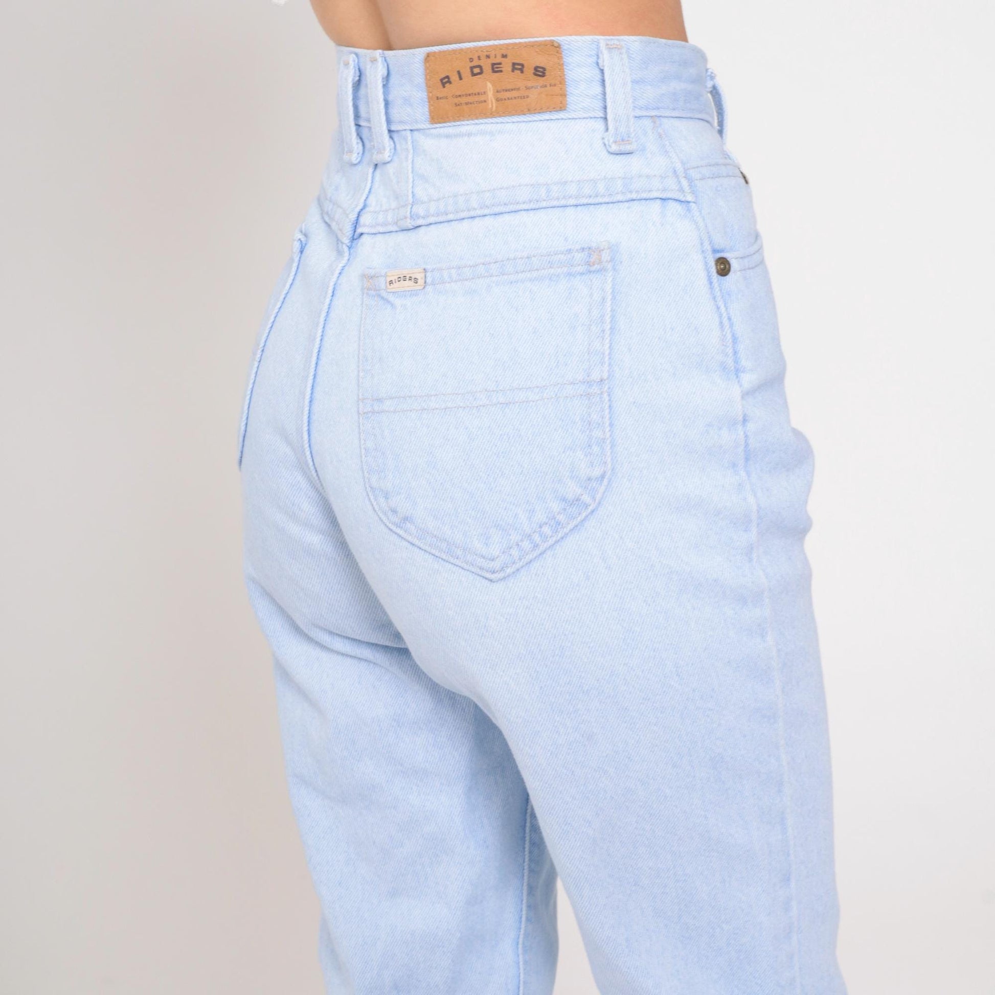 90s Lee Riders High Waist Tapered Light Wash Denim Jeans Extra Small