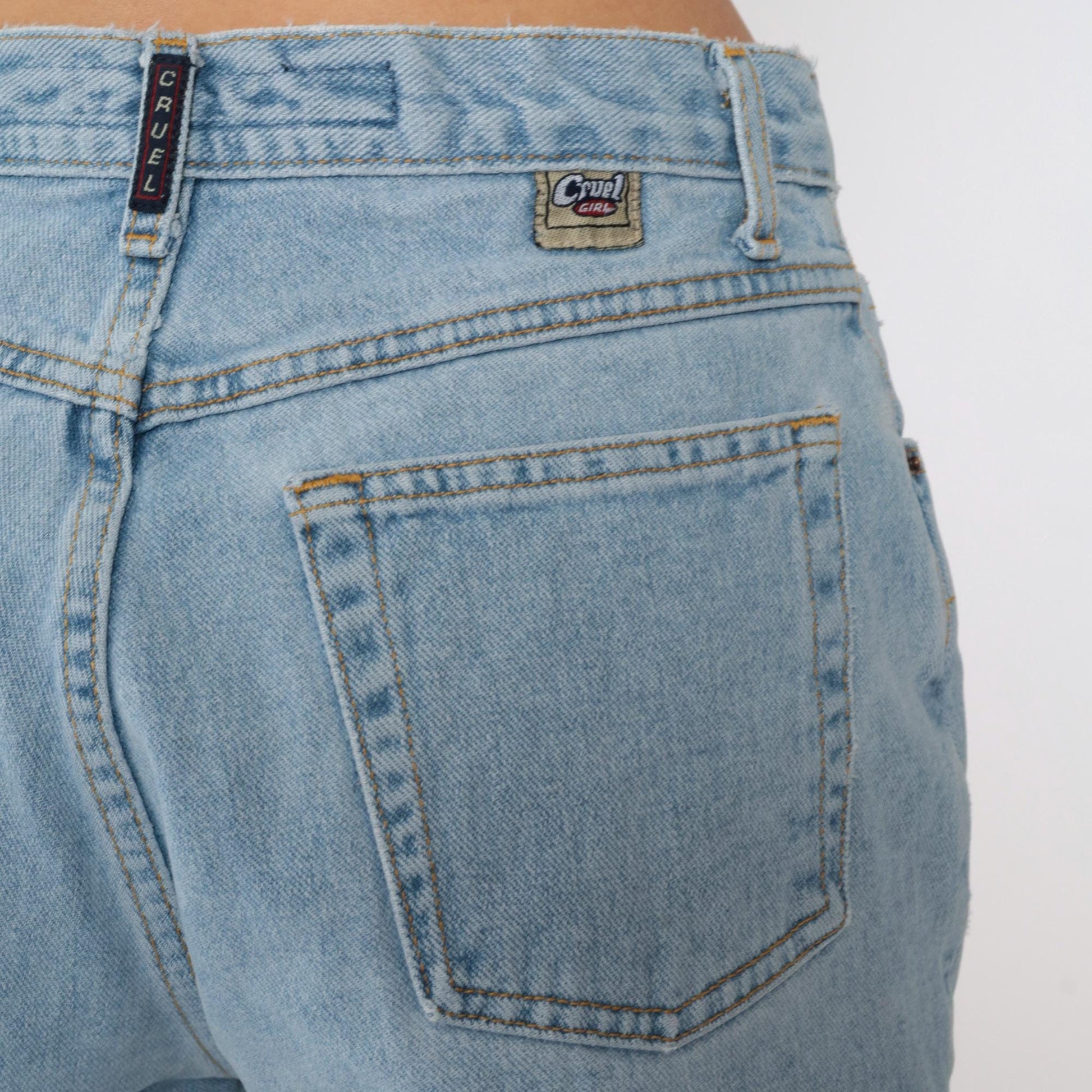 90s Cruel Girl High Rise Tapered Blue Denim Jeans Medium