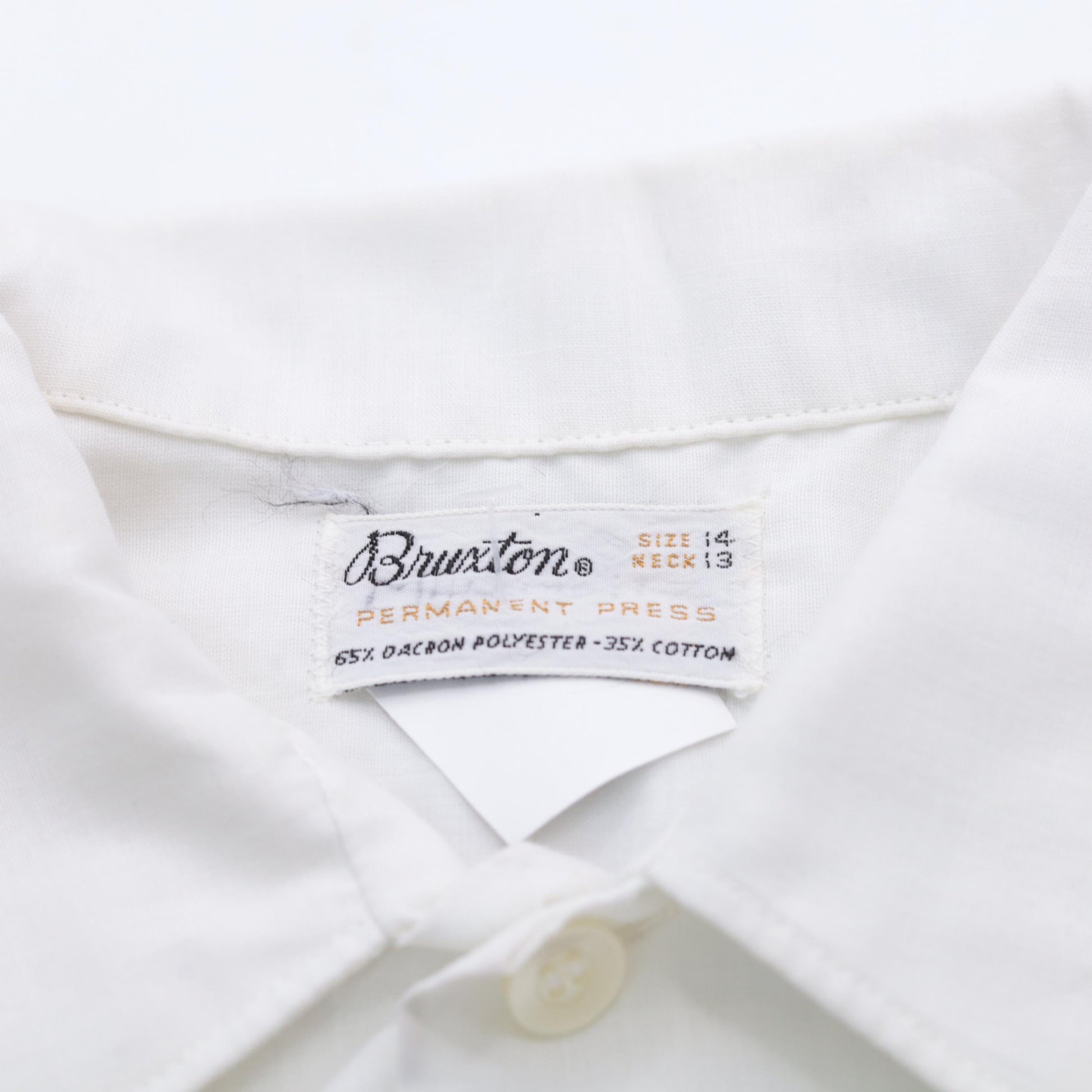 70s White Button Up Shirt Pointed Collar Chest Pocket Short Sleeve Extra Small