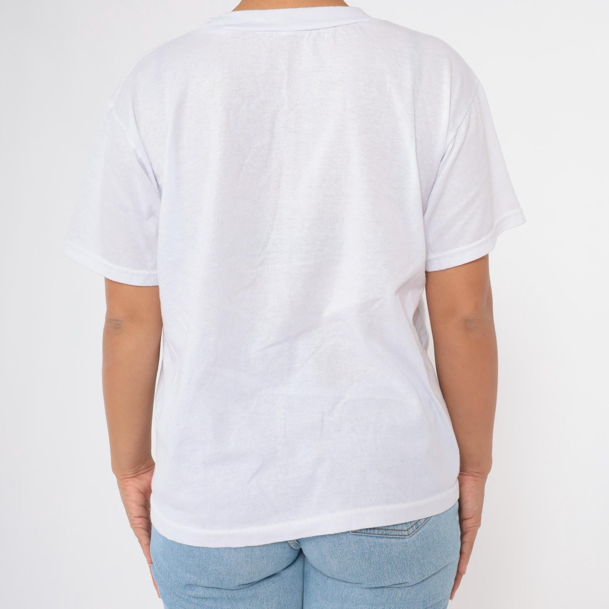 90s Puerto Vallarta Mexico Nautical Sailboat Graphic T-Shirt White Large