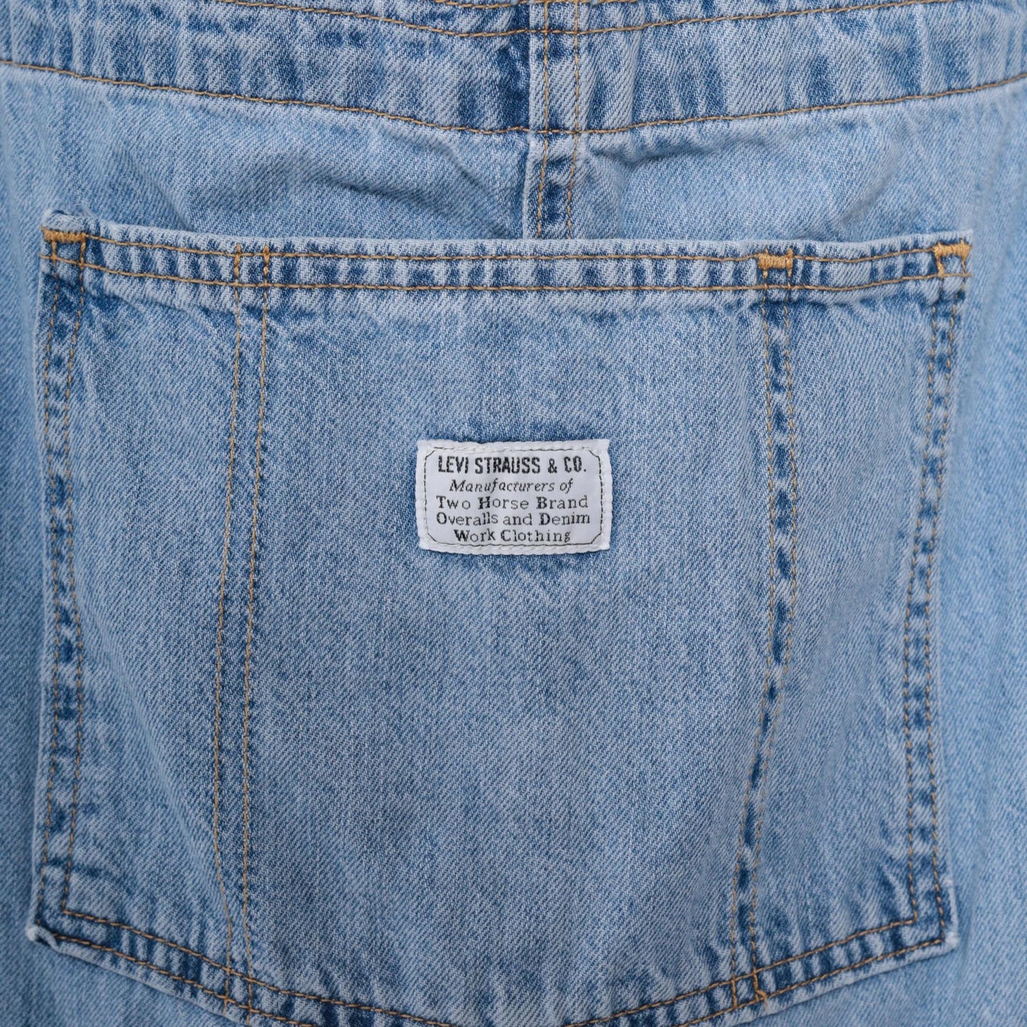 Levi's Denim Overall Shorts Blue Suspender Bib Shortalls Extra Large XXL