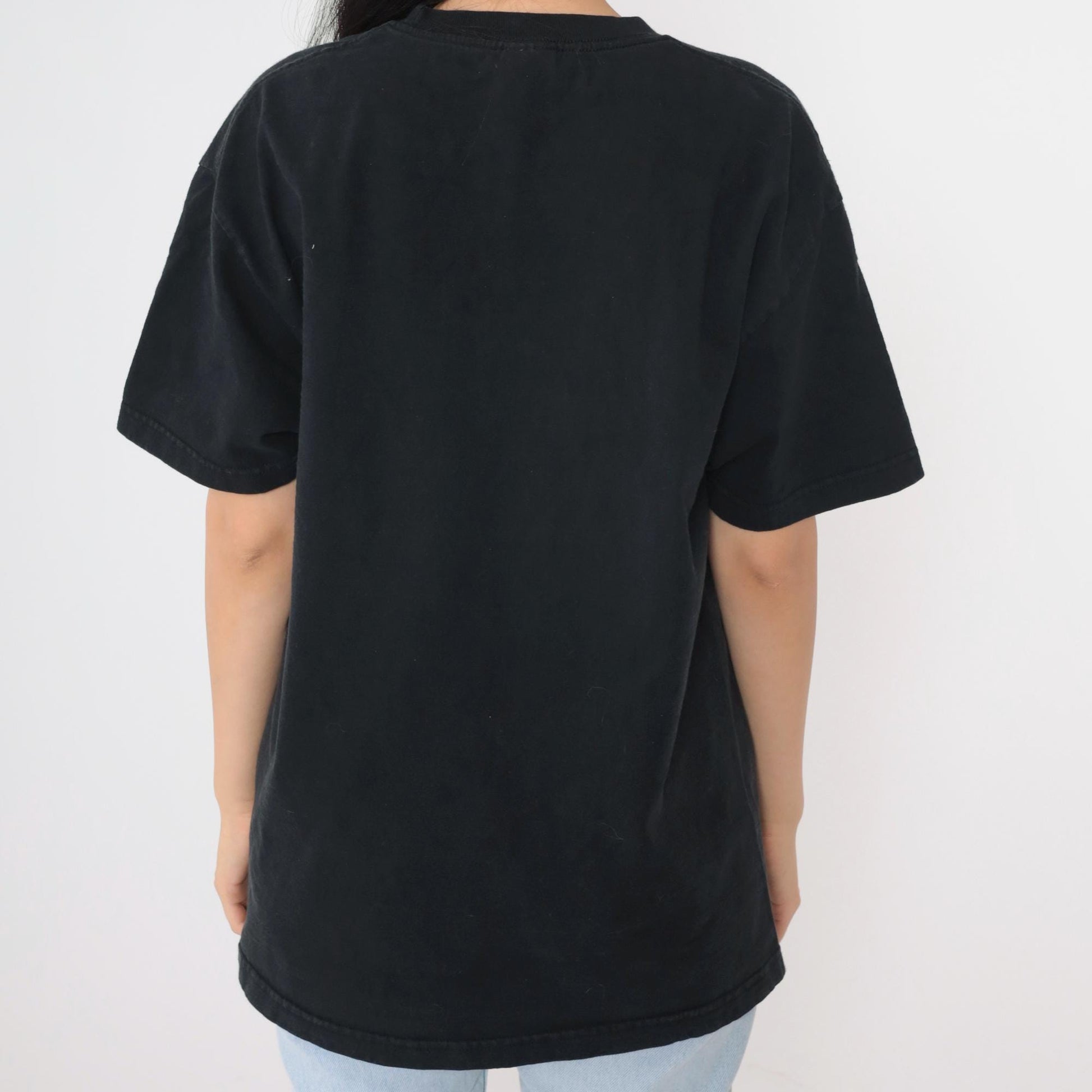 Y2K Alabama Graphic T-Shirt Black Cotton Tee Large L