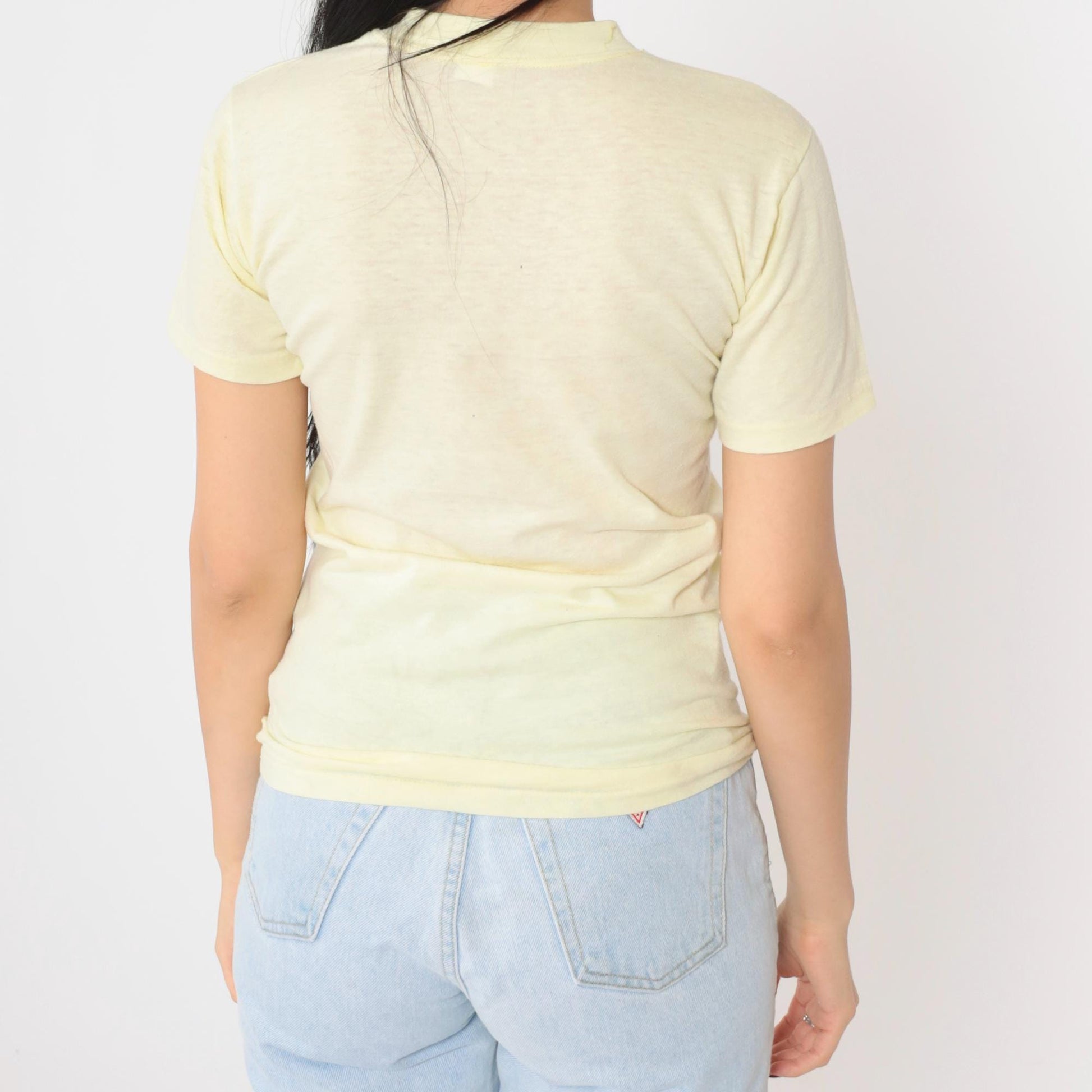80s Bristol Virginia Tennessee A Good Place to Live Graphic Tee Yellow Extra Small