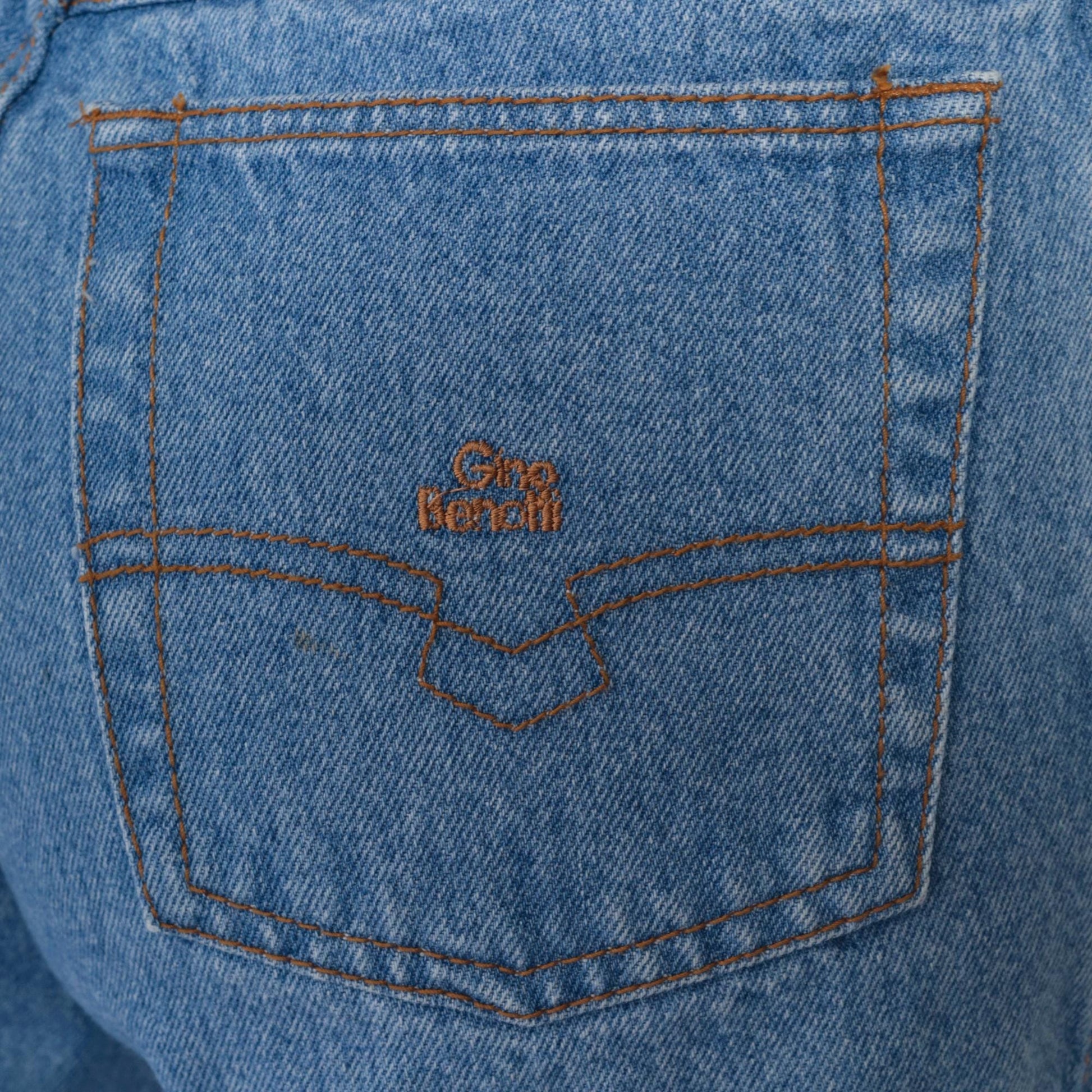 90s Gino Benotti High-Waist Straight-Leg Jeans Blue Denim Size 30