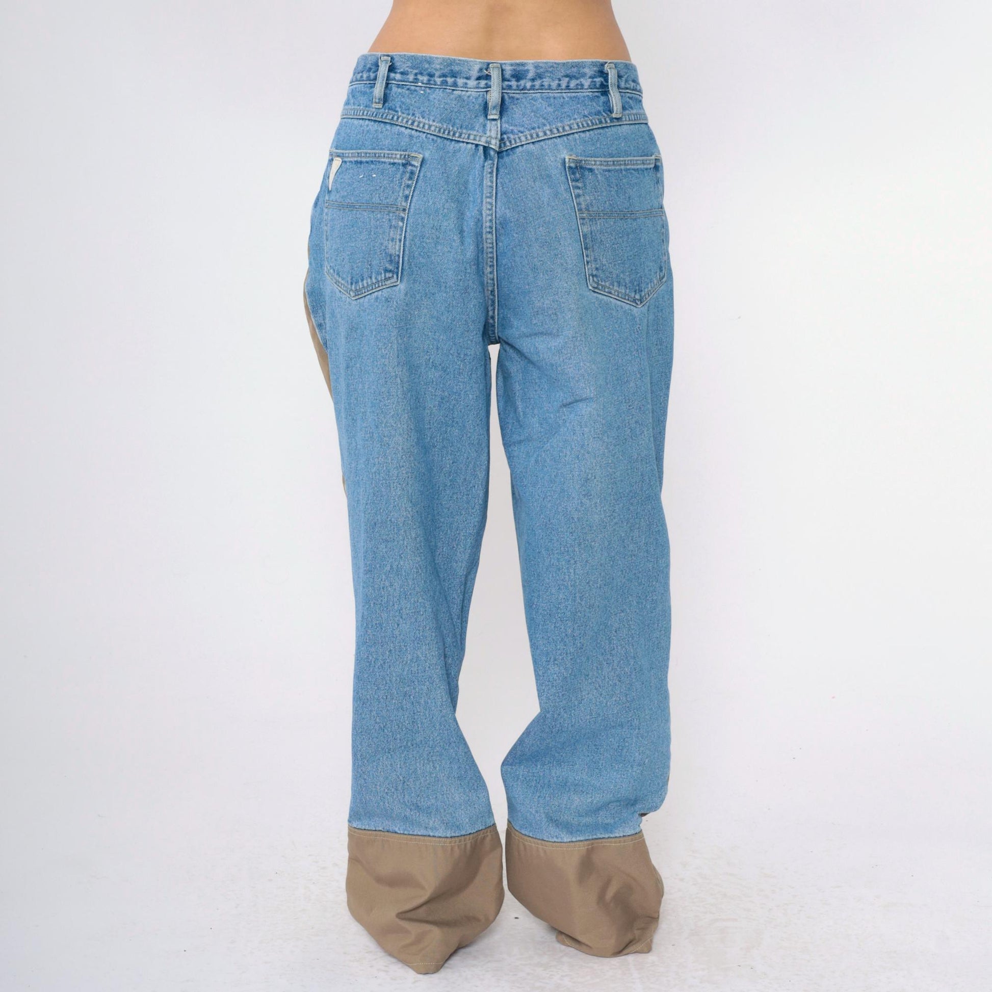 Y2K Columbia Tough Mother Two-Tone Chap Jeans High Waist Men's 40