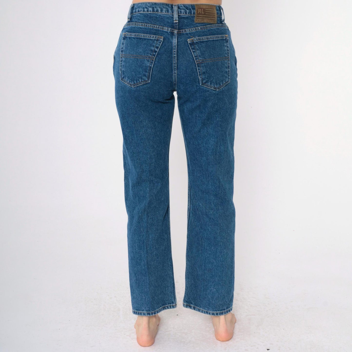 Y2K Ralph Lauren Polo Straight Leg Jeans Medium Wash Denim Small