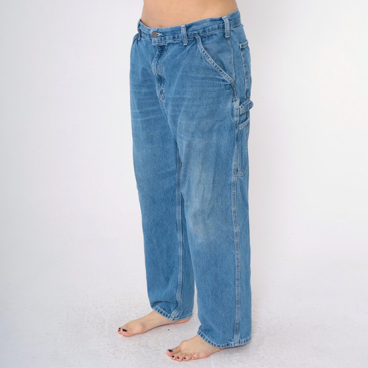 Y2K Carhartt Jeans Men's 36x30 High Waisted Straight Leg Cargo Denim