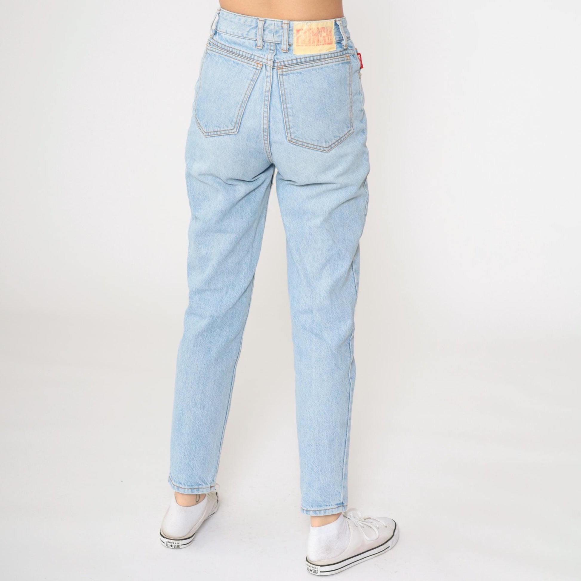 90s Bongo High-Waisted Mom Jeans Light Wash Skinny Denim Extra Small