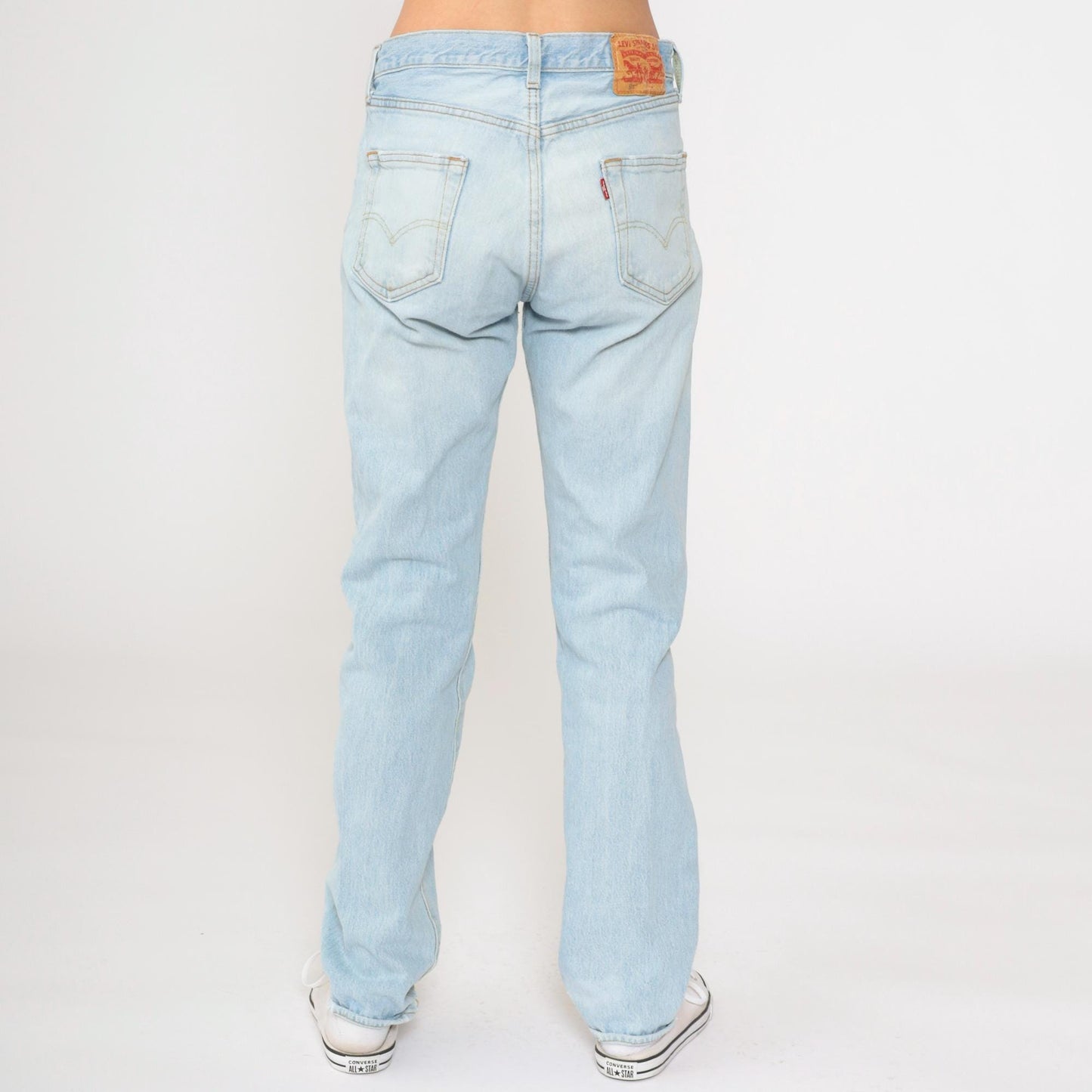 Levi's 501 Straight Leg Mid Rise Jeans Blue Denim 00s 30 x 32