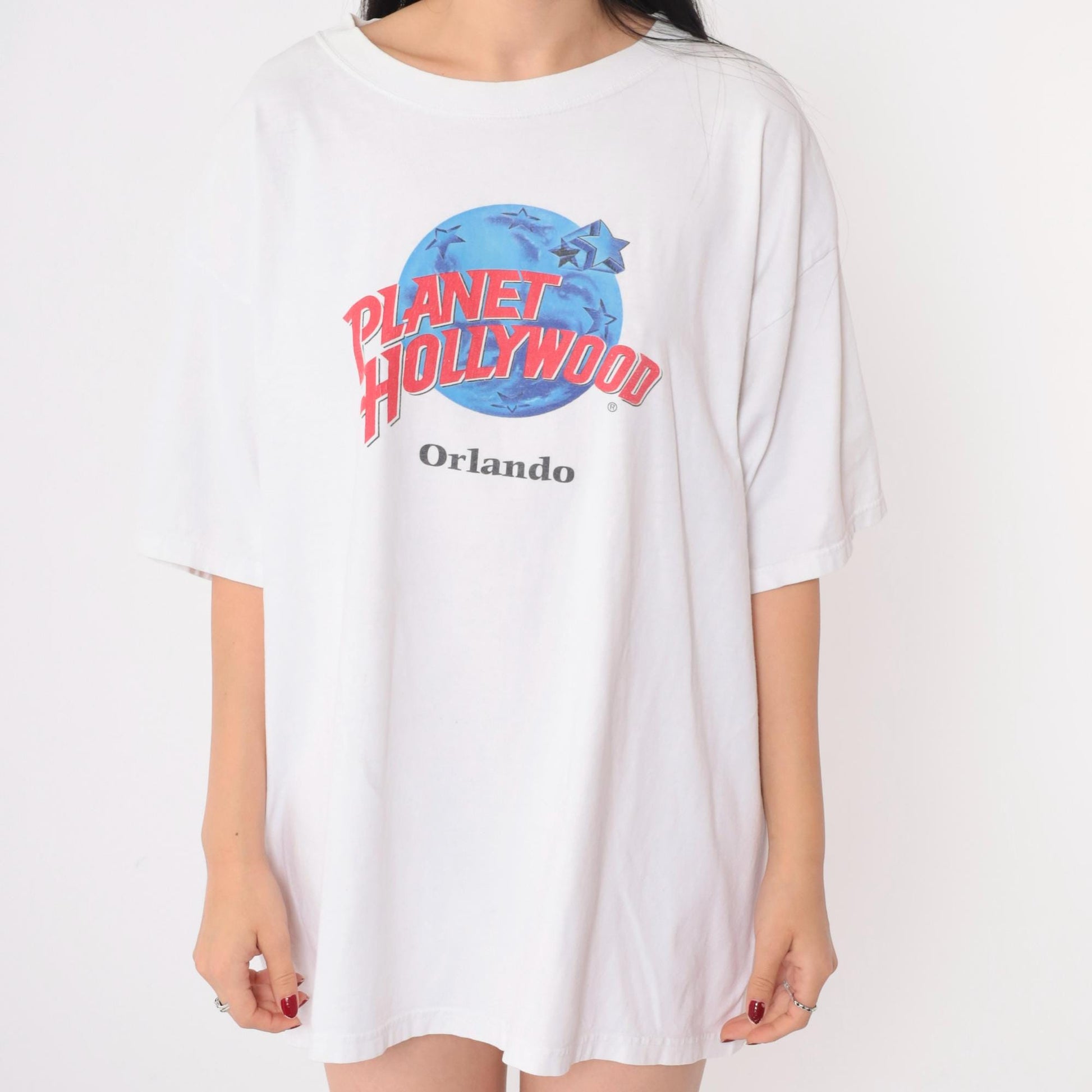 90s Planet Hollywood Orlando T-Shirt White Graphic Crewneck Extra Large XL