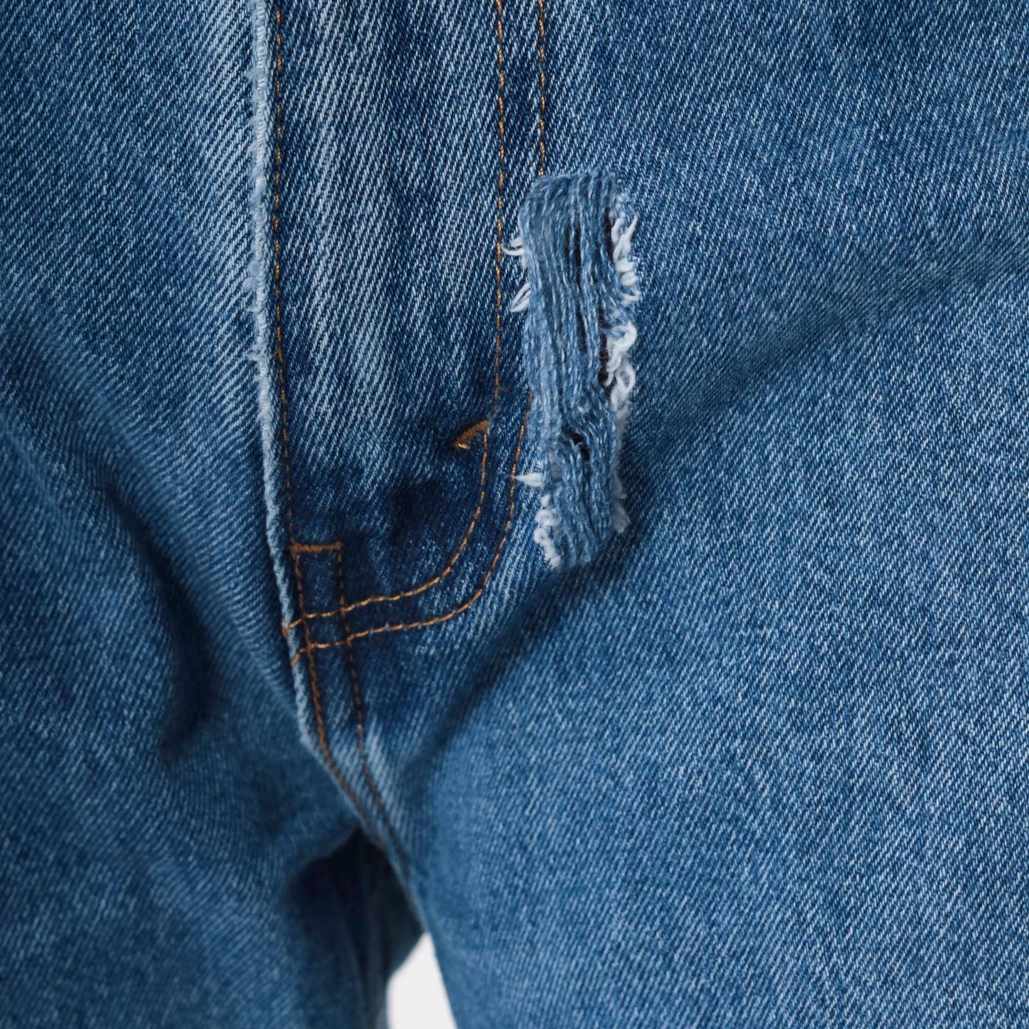 Y2K Levi's 505 Straight Leg Jeans Blue Denim High Rise Ripped 34x30