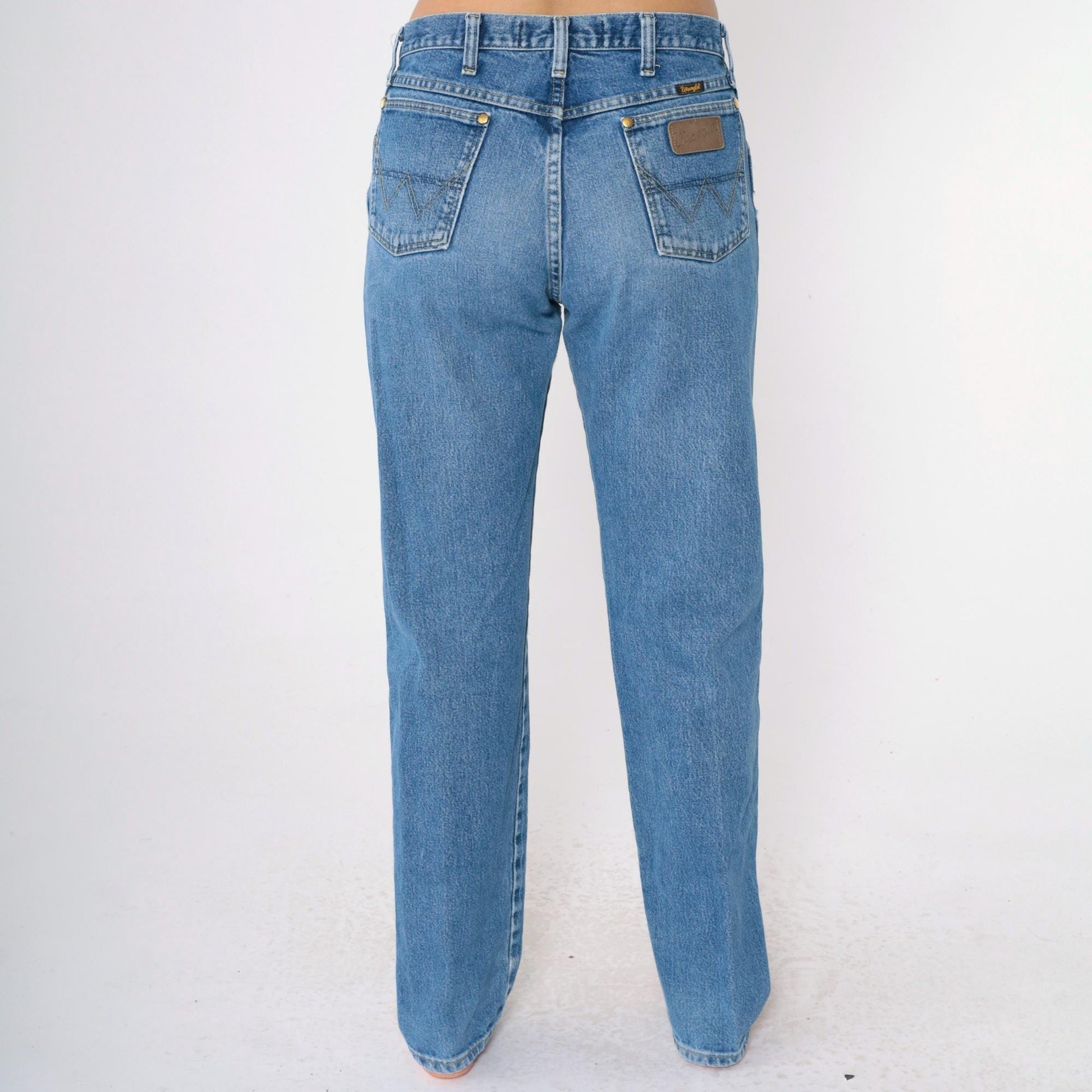 90s Wrangler George Strait Cowboy Cut Jeans Blue High Rise Tapered 32x34