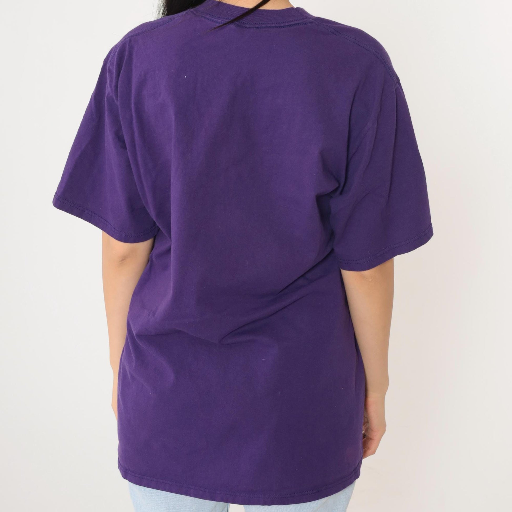 90s Ocean City Maryland Dolphin Graphic T-Shirt Purple Large