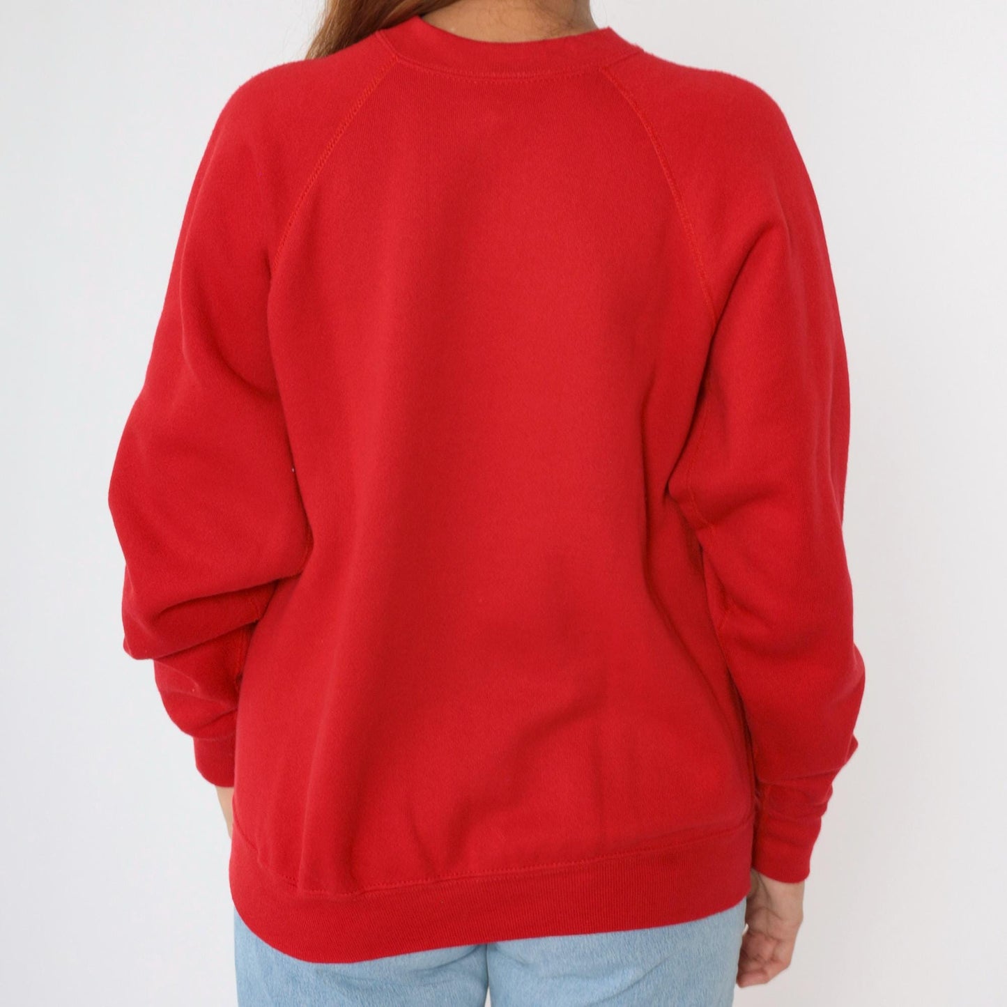 90s Riviera Yacht Club Sailboat Sweatshirt Red Raglan Crewneck Medium