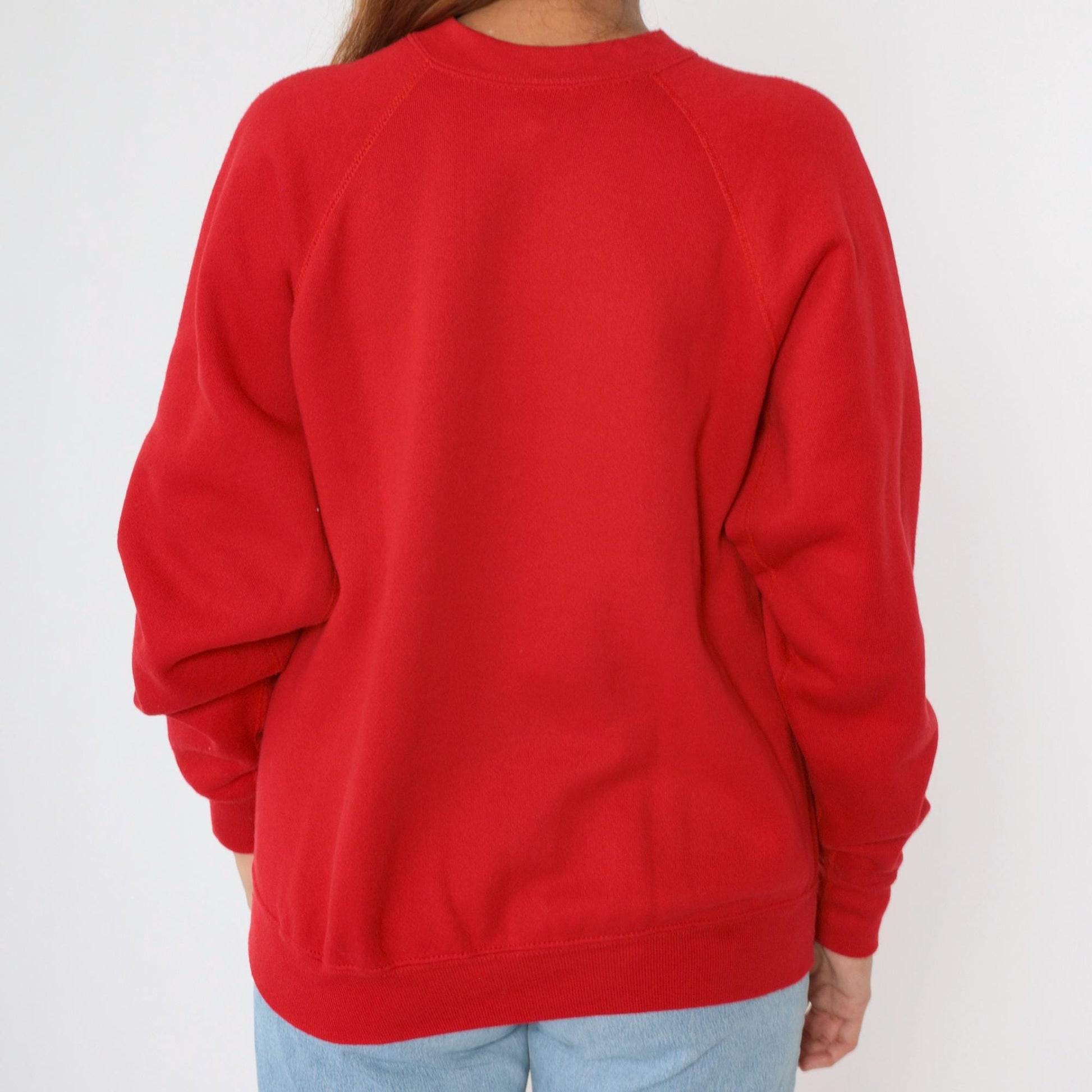 90s Riviera Yacht Club Sailboat Sweatshirt Red Raglan Crewneck Medium