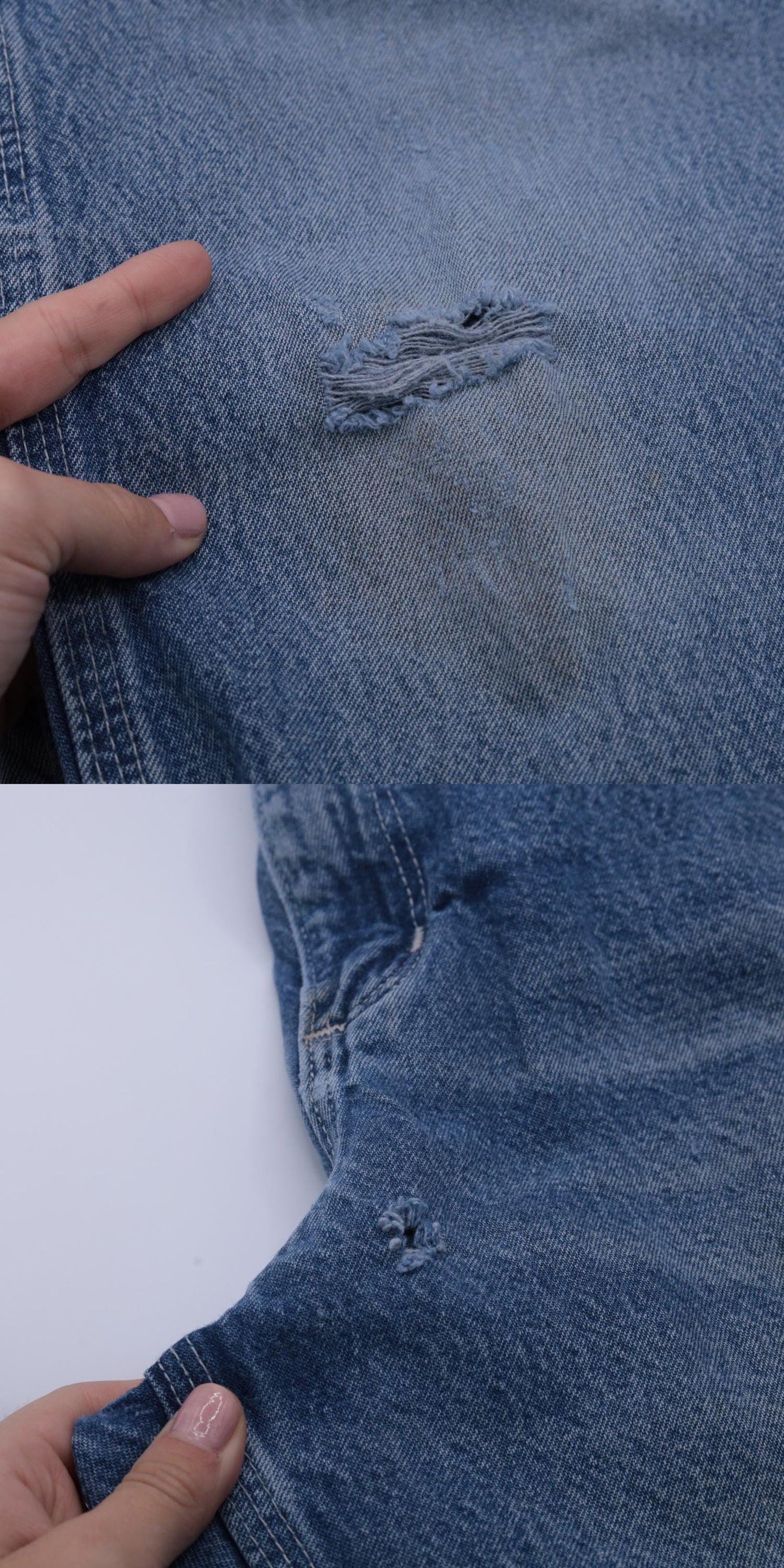 Y2K Carhartt Jeans Men's 36x32 High Waisted Straight Leg Denim Cargo Distressed