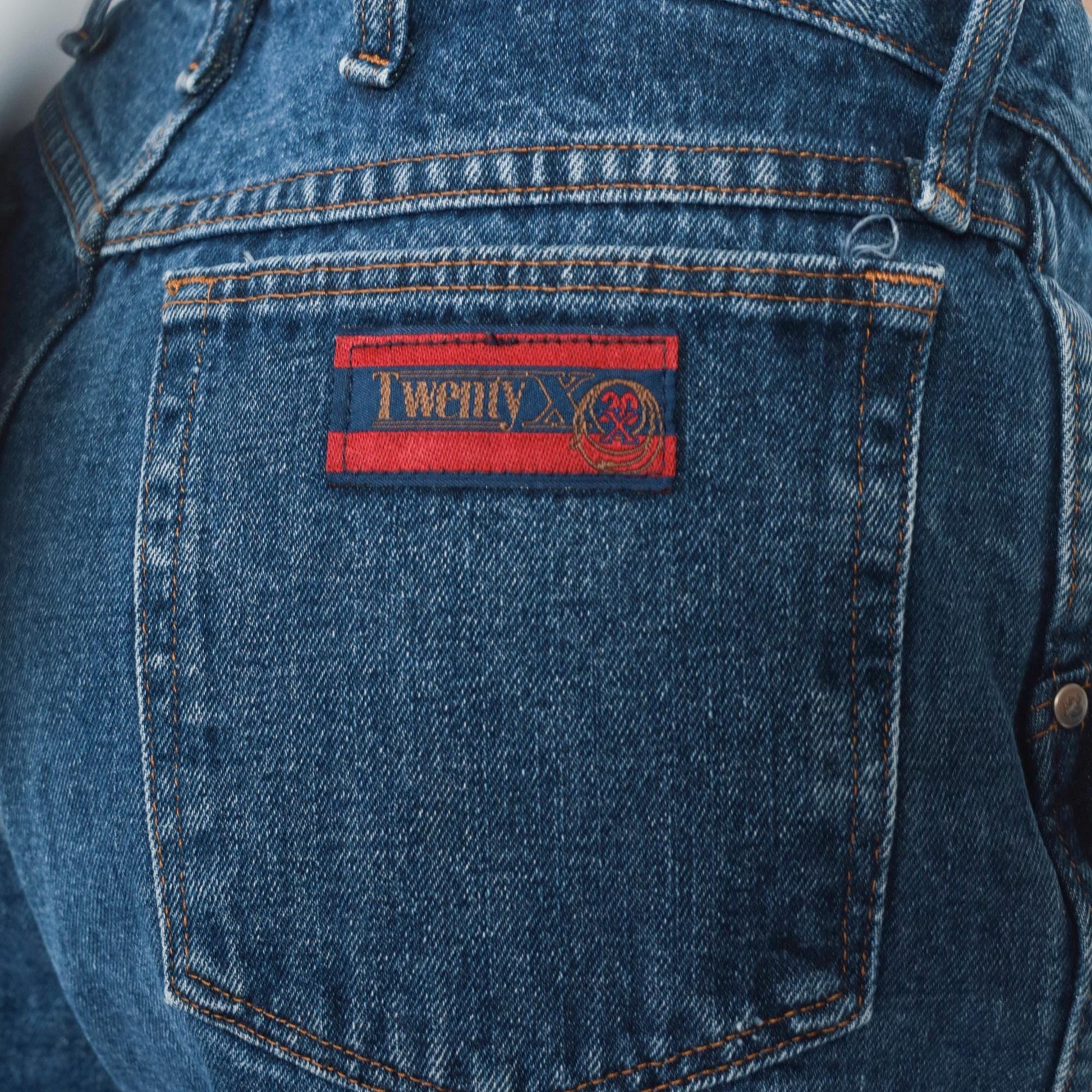 Y2K Twenty X High Waist Straight Leg Blue Denim Jeans Men's 34/35 x 32