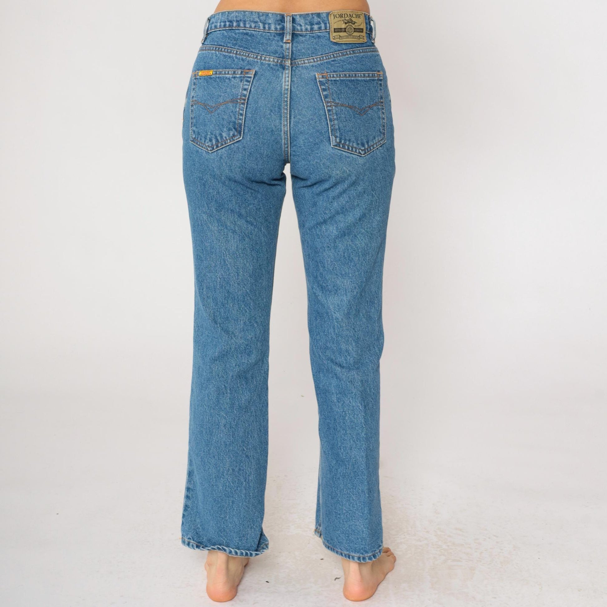 90s Jordache Bootcut Jeans Blue High Rise Cotton Denim Small 28