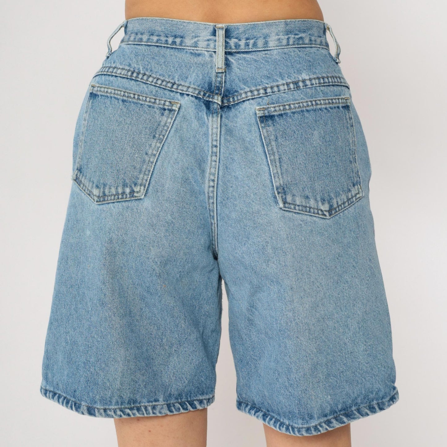 90s Backroad High-Waisted Denim Shorts Blue Small S