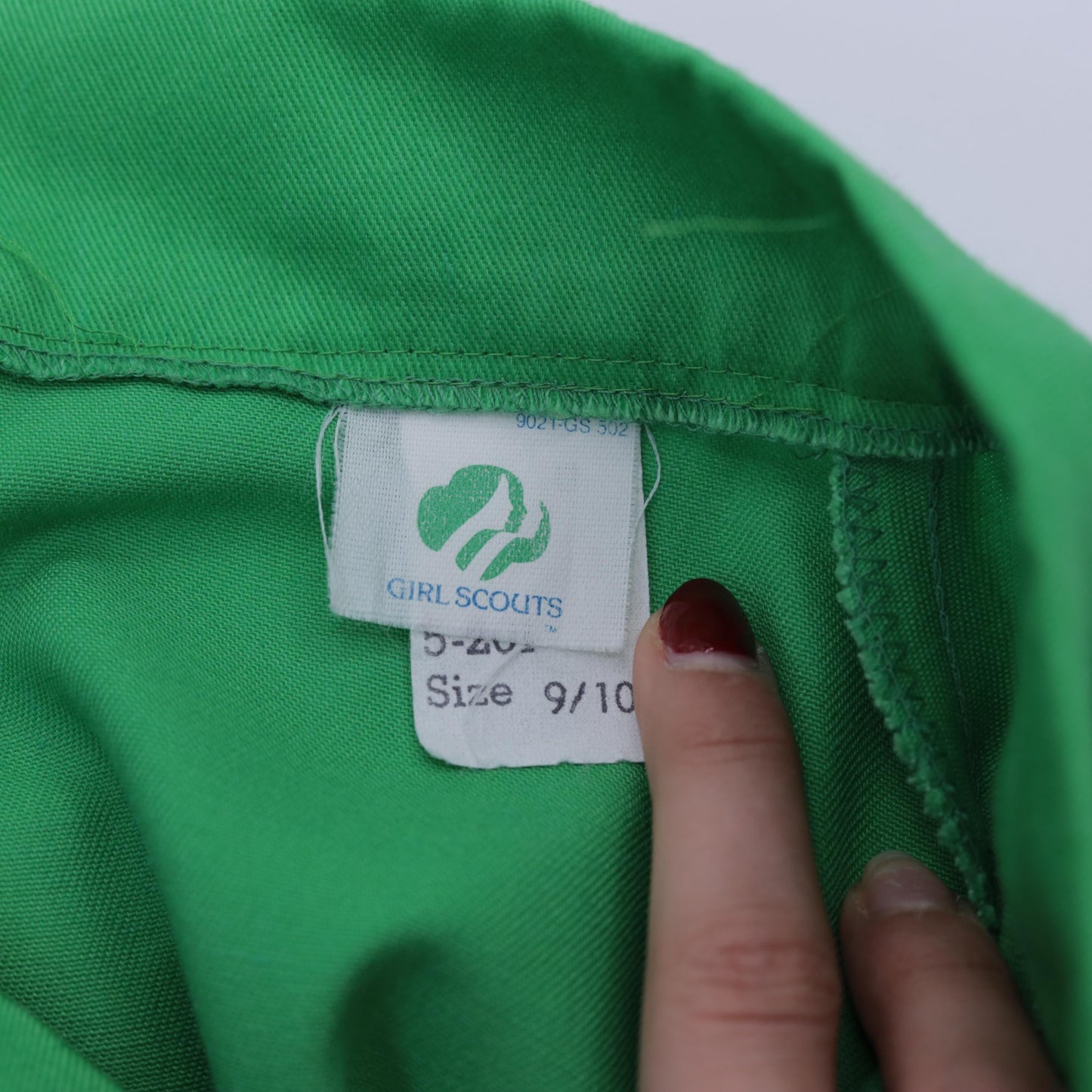 1970s Girl Scouts Midi Skirt Green A-Line High Waist Pockets Extra Small