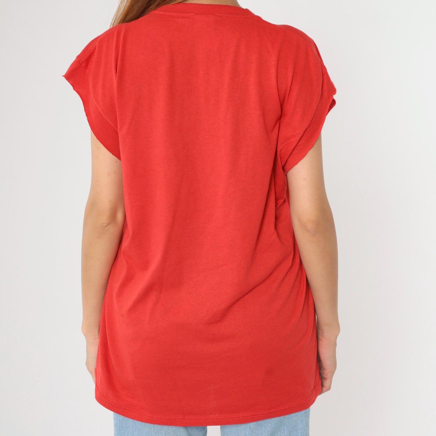 90s Alabama Crimson Tide 1979 National Champs Graphic Cutoff Tee Red Extra Large