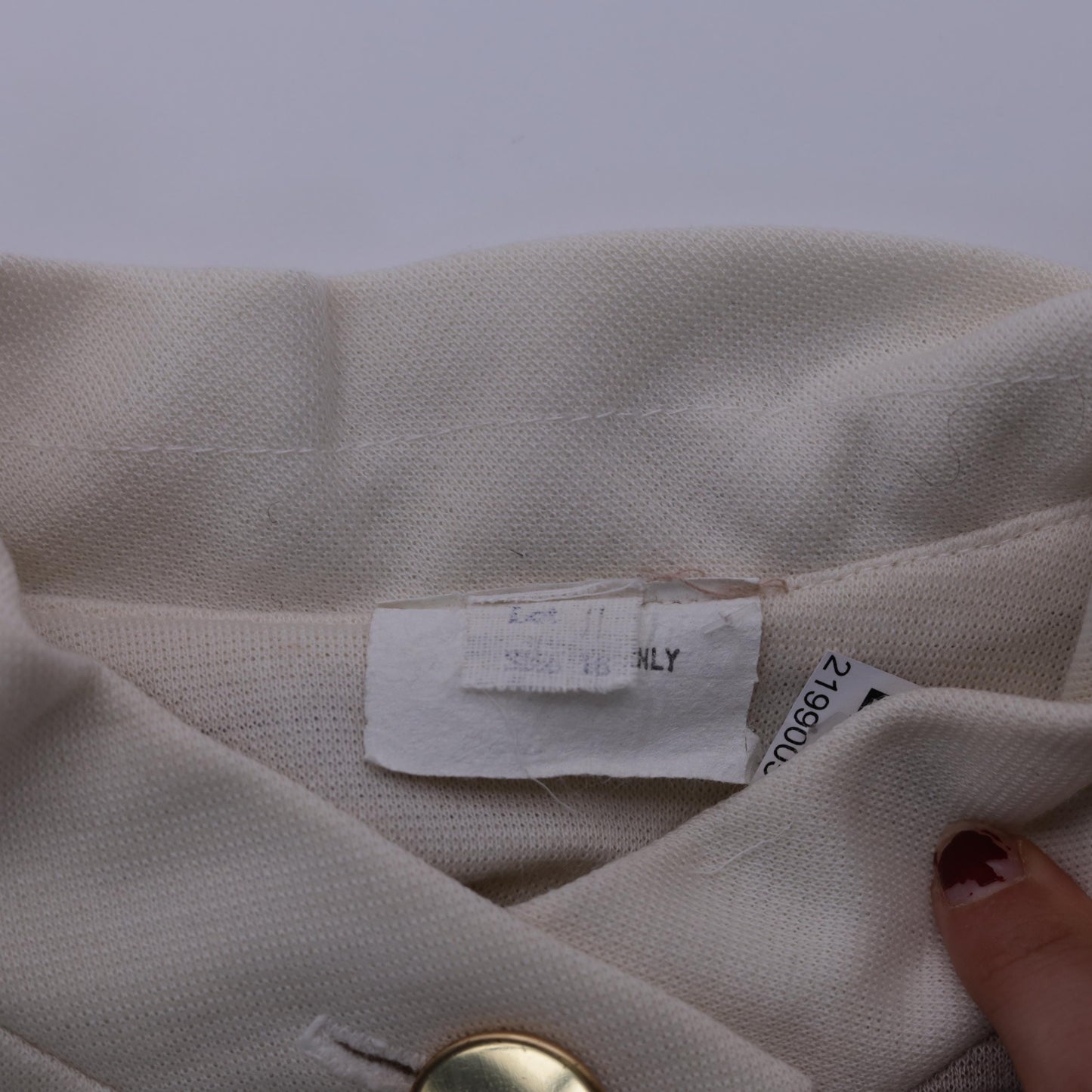 60s Mod Color Block Shift Dress White Taupe Front Zip Long Sleeve Medium