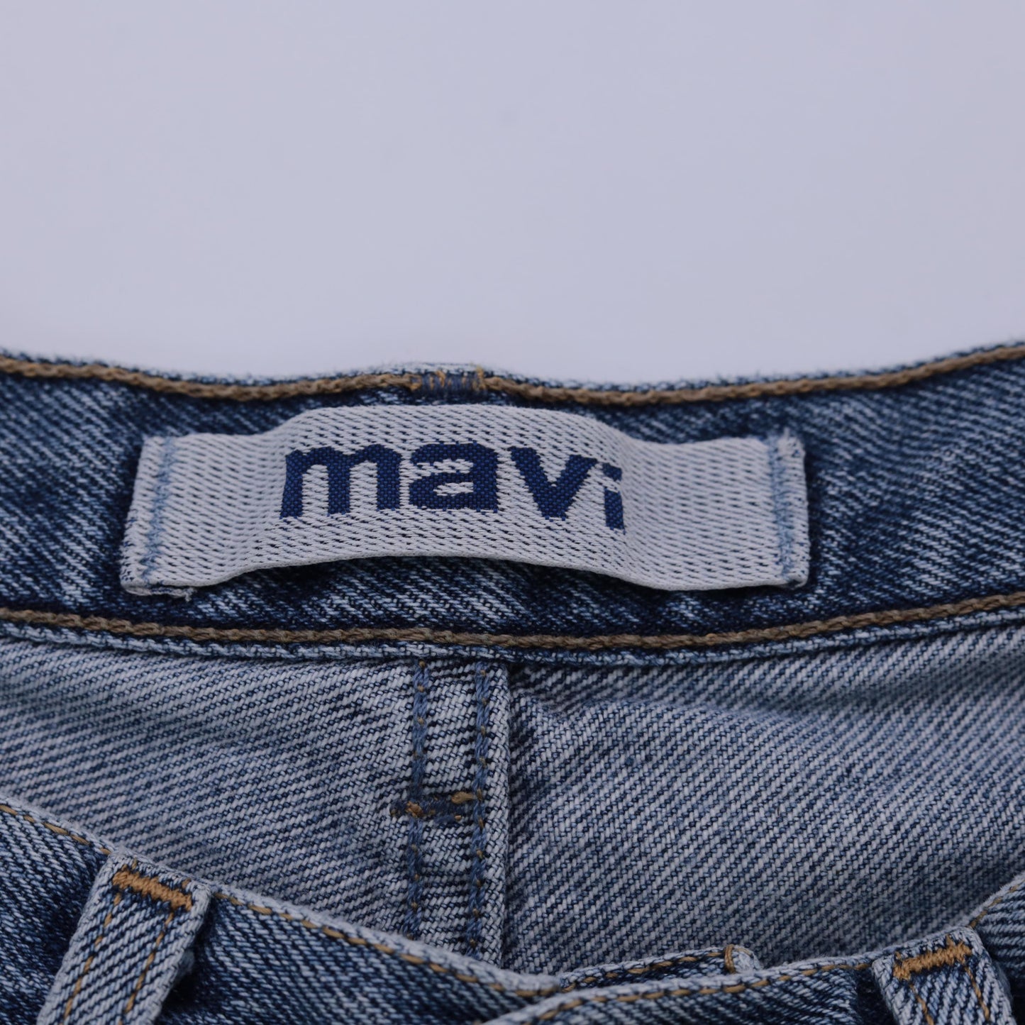 Y2K Mavi High-Waisted Denim Bermuda Shorts Blue Jean Small