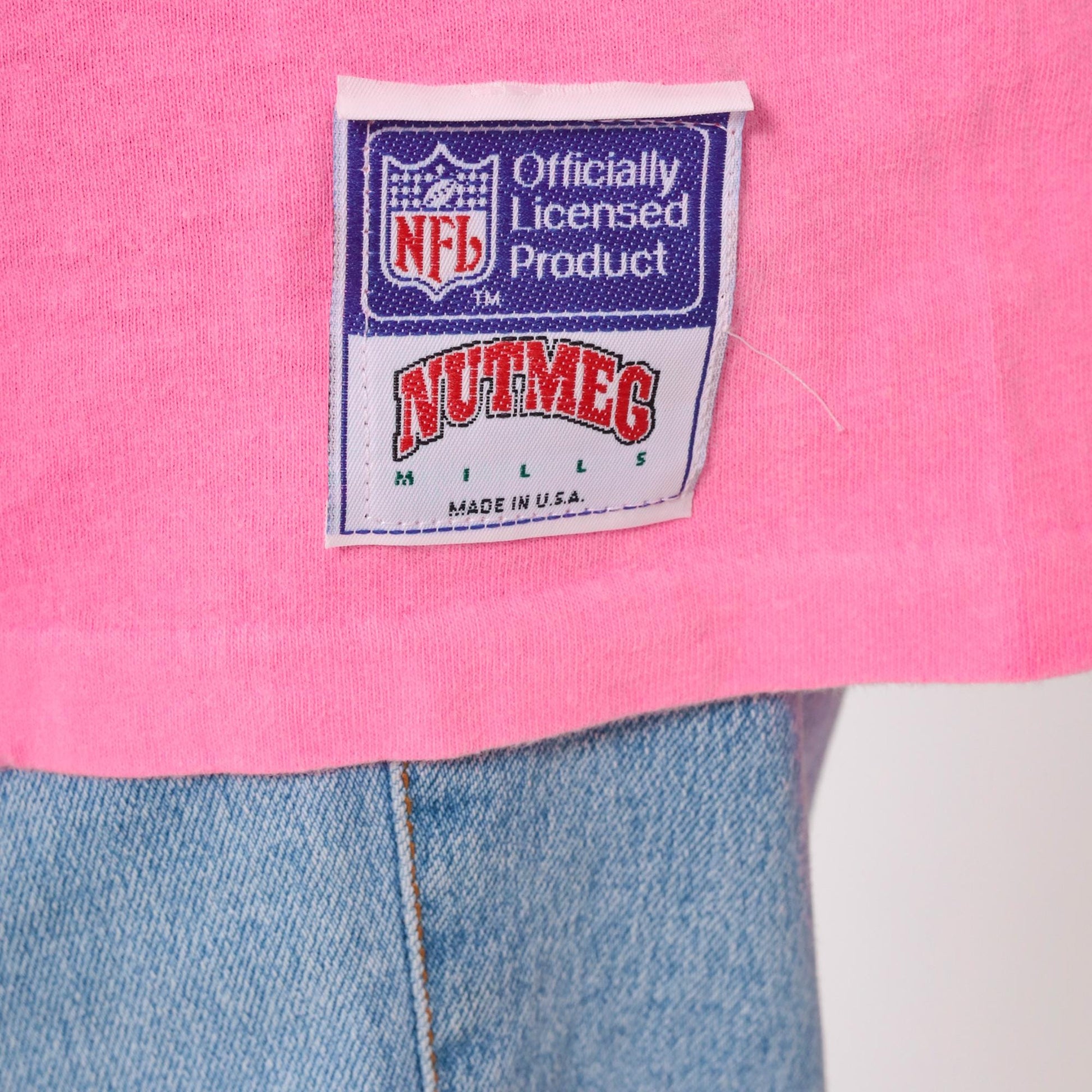 90s Los Angeles Raiders Neon Pink NFL Graphic T-Shirt Cotton Large L