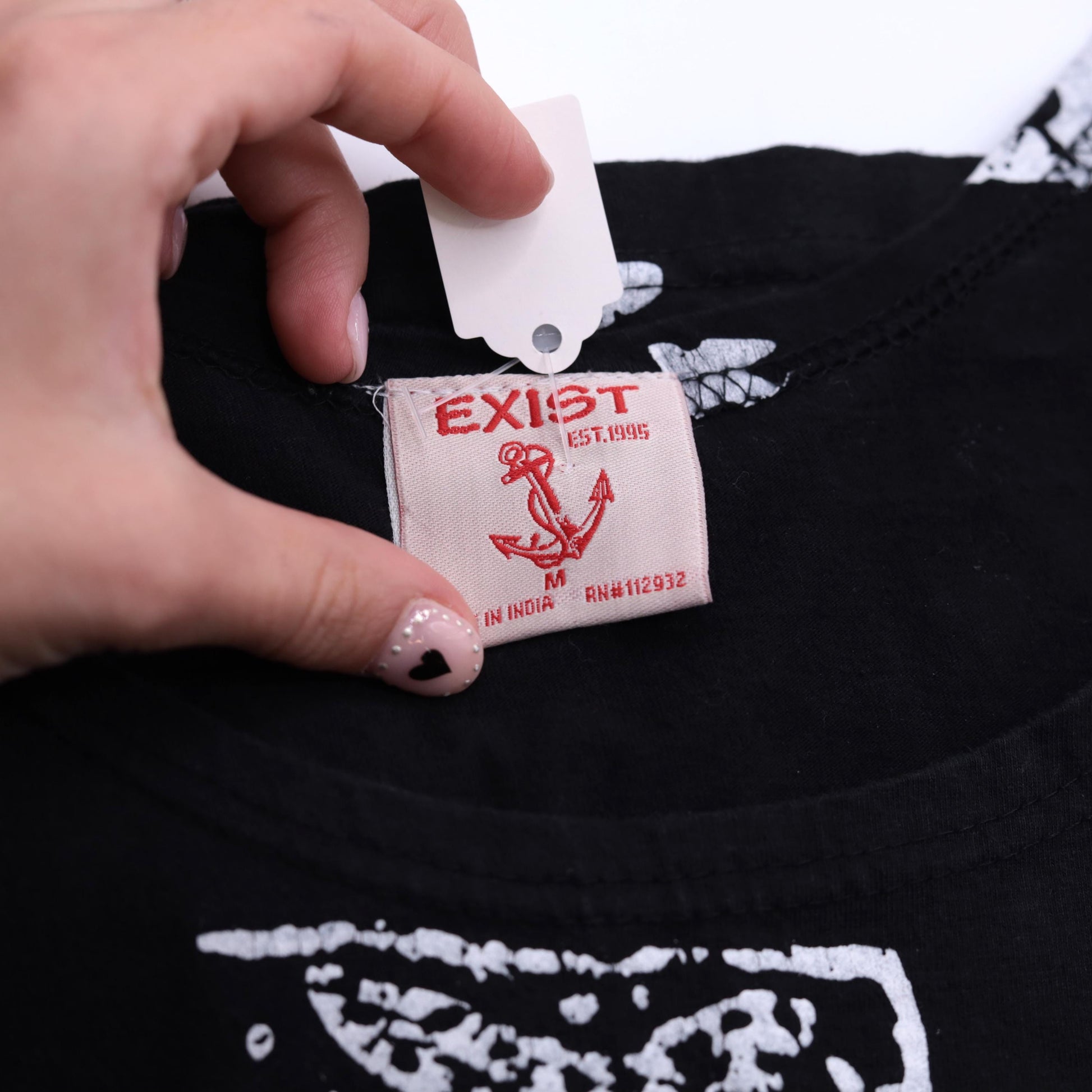 90s Black Nautical Anchor Starfish Print Mini Shift Dress Short Sleeve Medium M