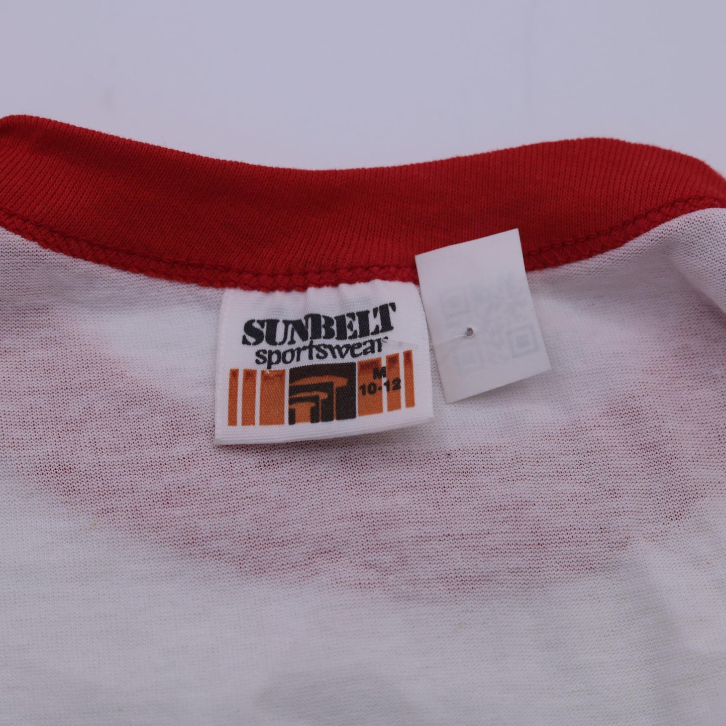 1980s Cub Scout Day Camp Attoyac Ringer Tee White Red Graphic 2XS