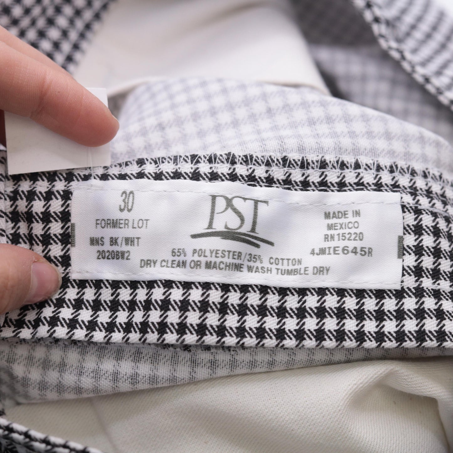 90s Black White Gingham Tapered Trousers High Waist Small S