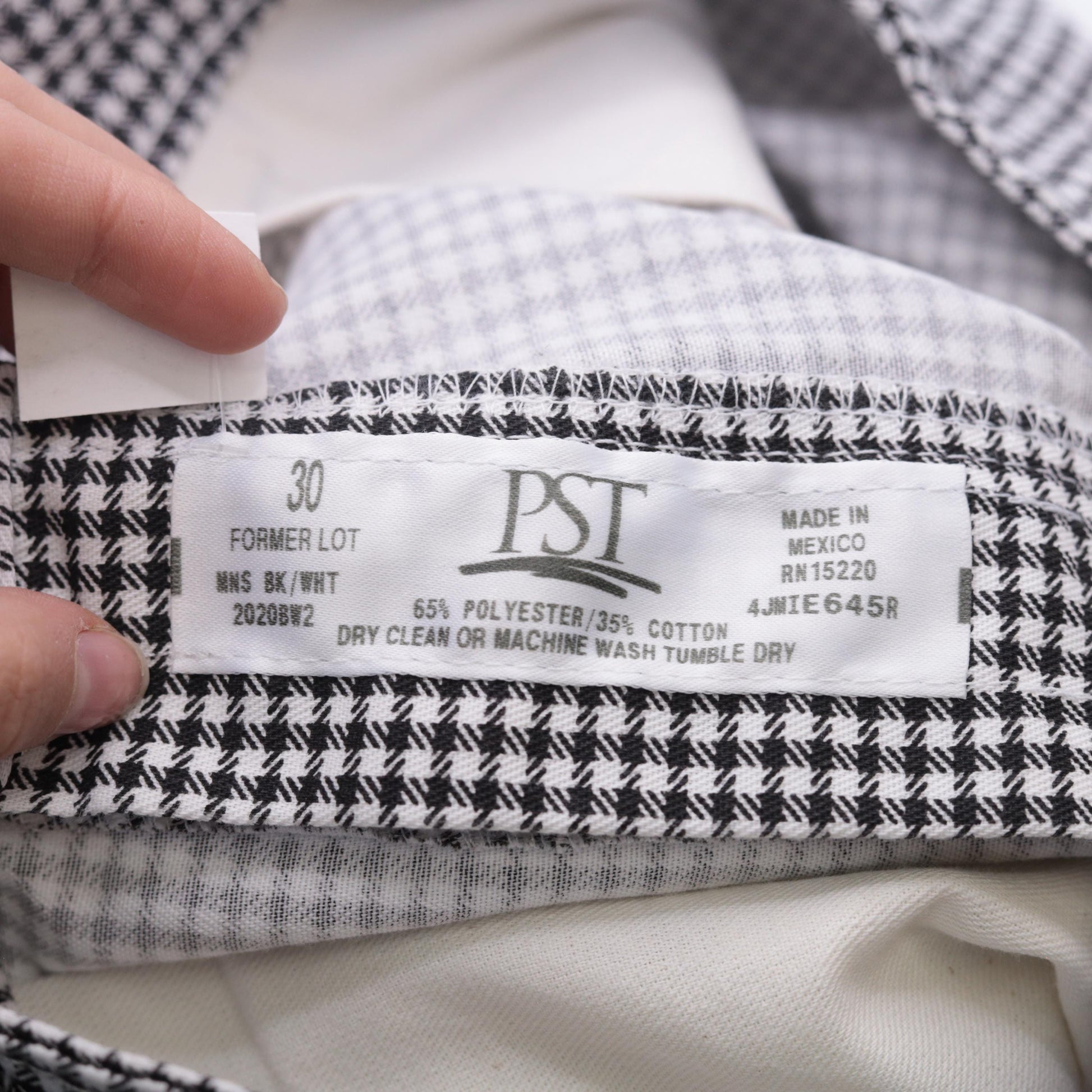 90s Black White Gingham Tapered Trousers High Waist Small S