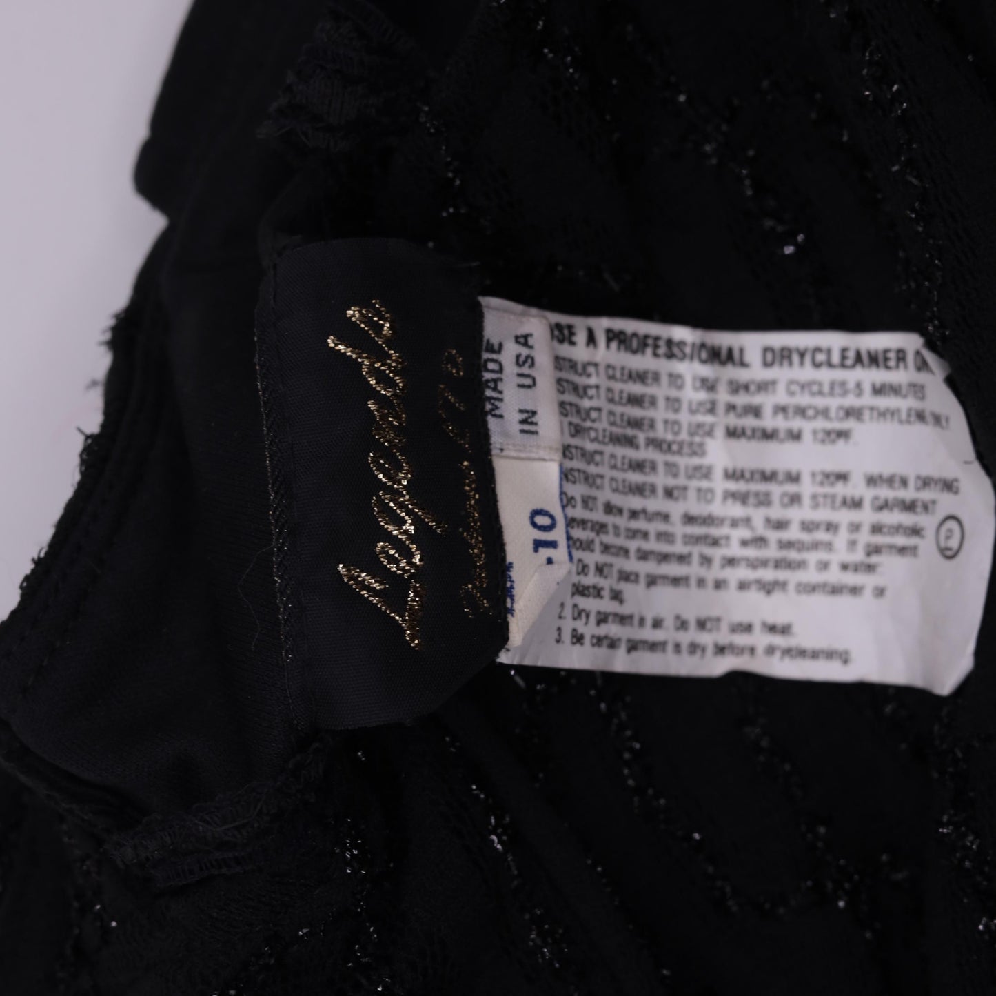 90s Black Beaded Lace Cocktail Dress Choker Neck Open Back Mini Small