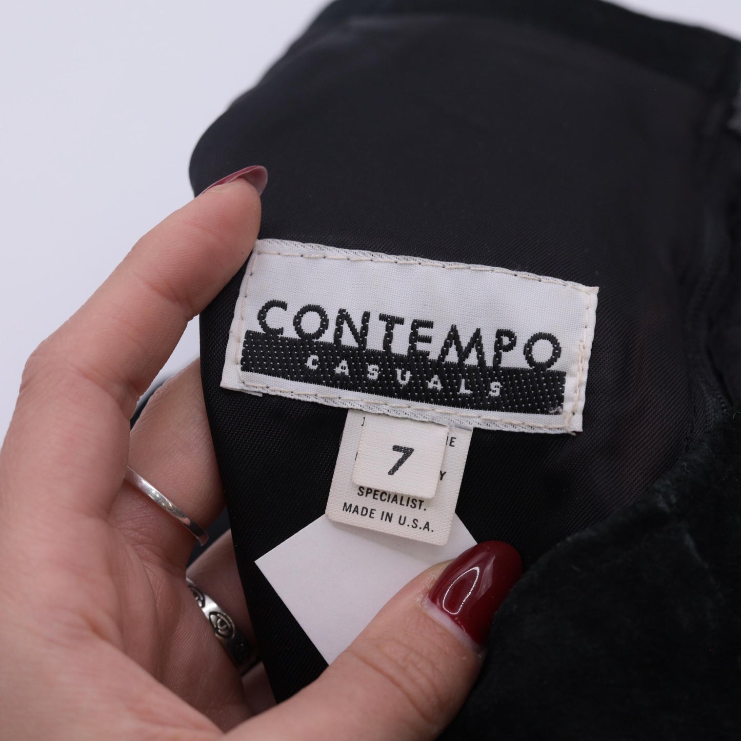90s Contempo Casuals Black Suede Mini Skirt High Waist Pencil Small S