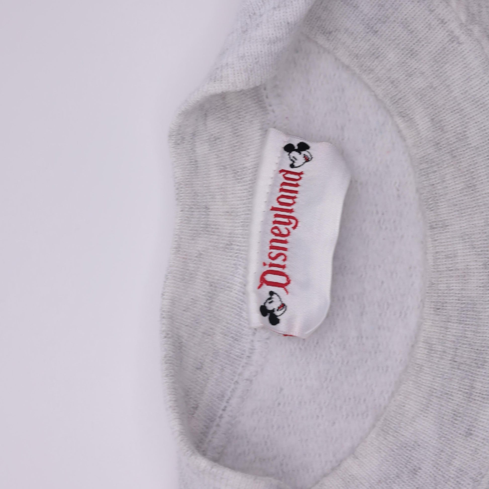 90s Disneyland Mickey Mouse Rainbow Embroidered Sweatshirt Heather Grey Extra Large