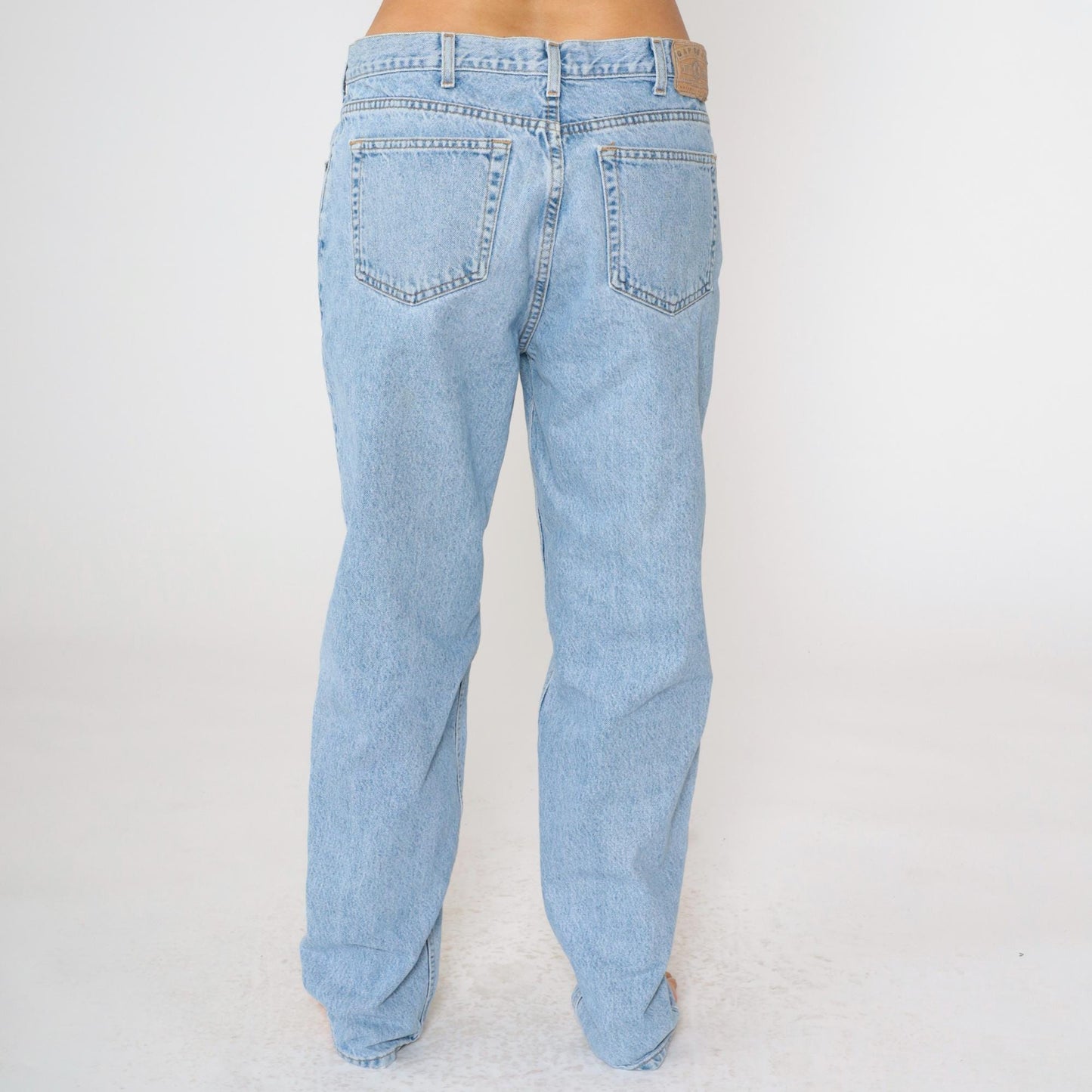 90s Gap Easy Fit High Rise Straight Leg Jeans Blue Denim 36x32