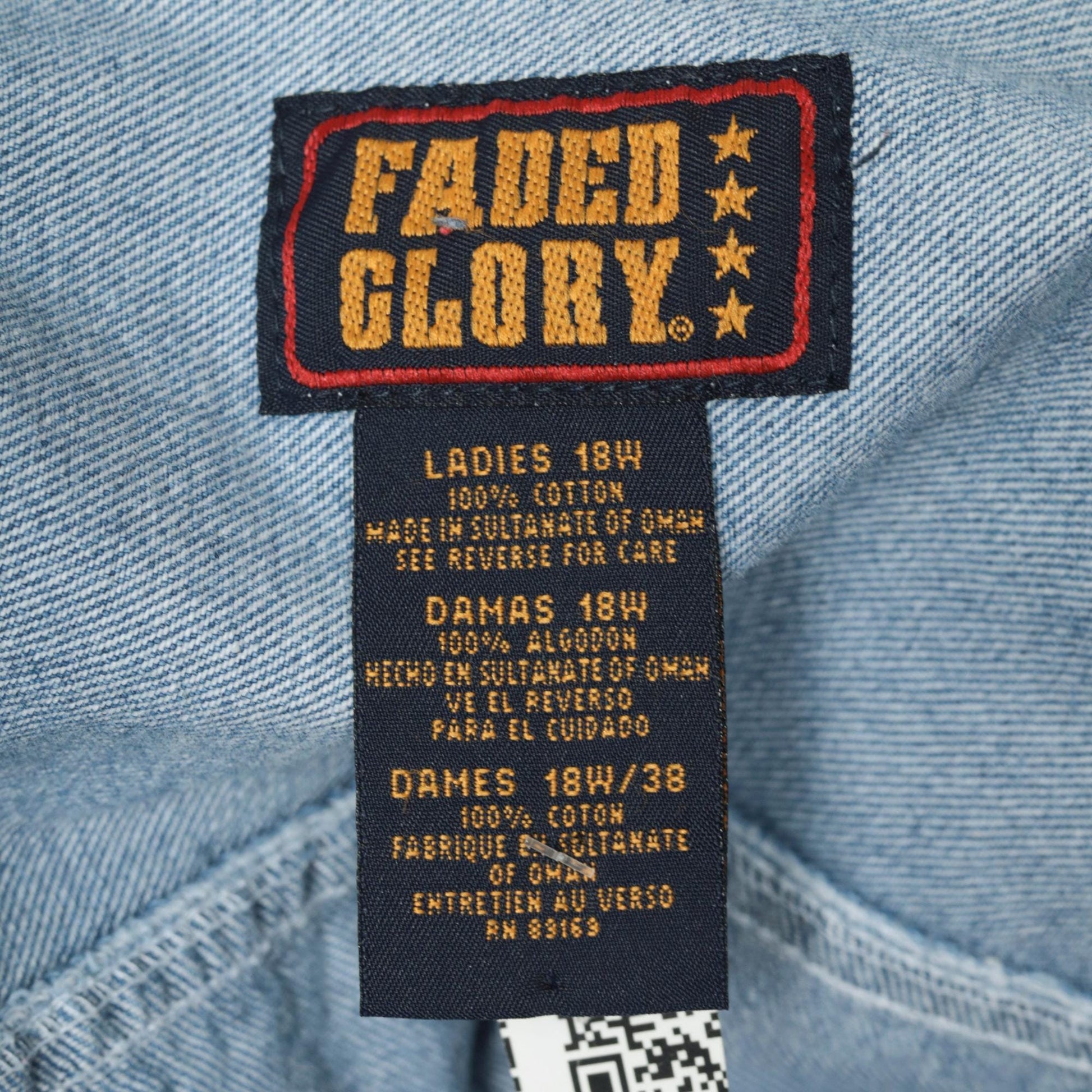 Y2K Faded Glory Denim Vest Blue Button-Up Sleeveless Large L